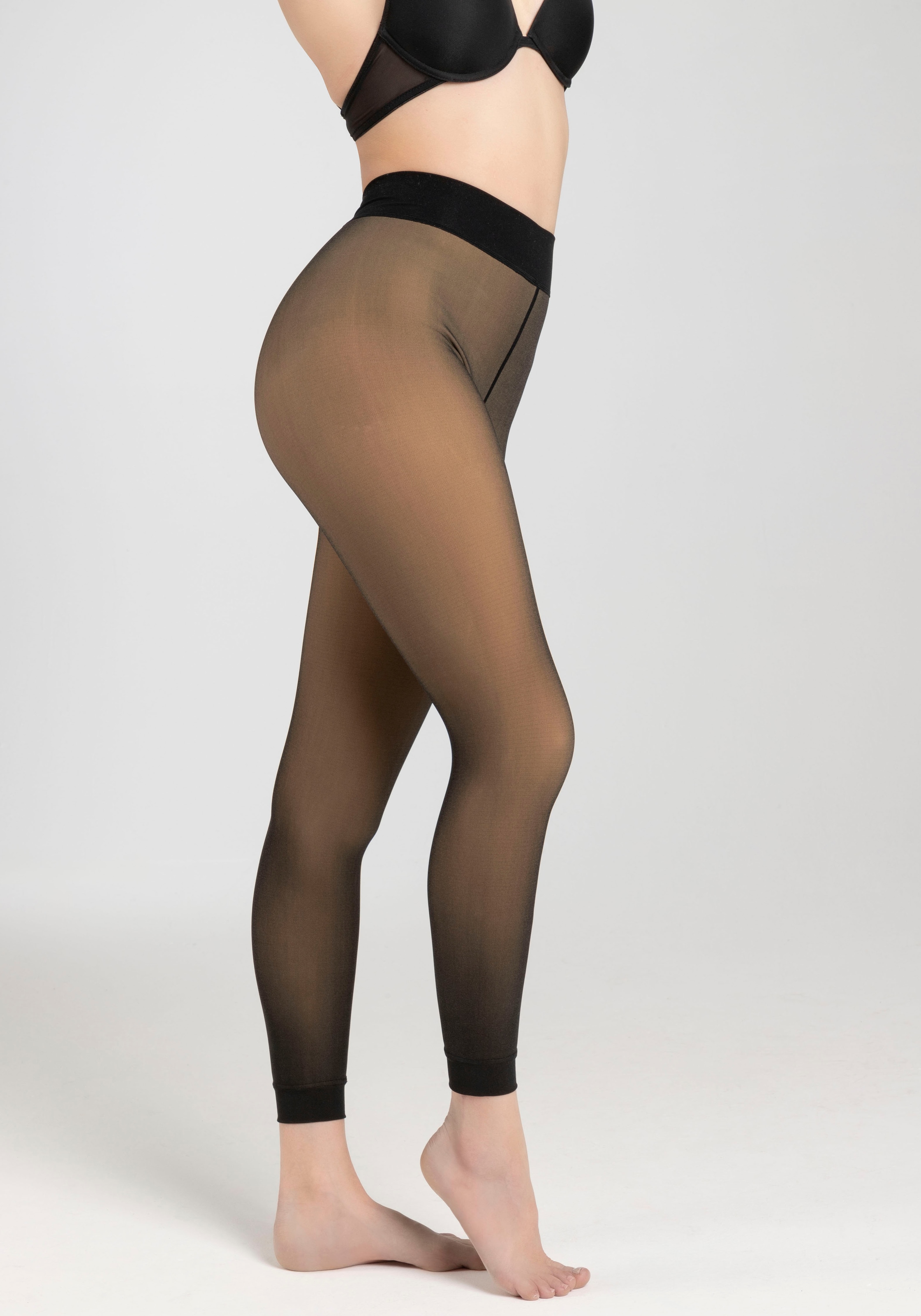 Camano Thermoleggings »comfort«, Thermo Warm & Transparent Leggings, Komfort-Baumwollzwickel