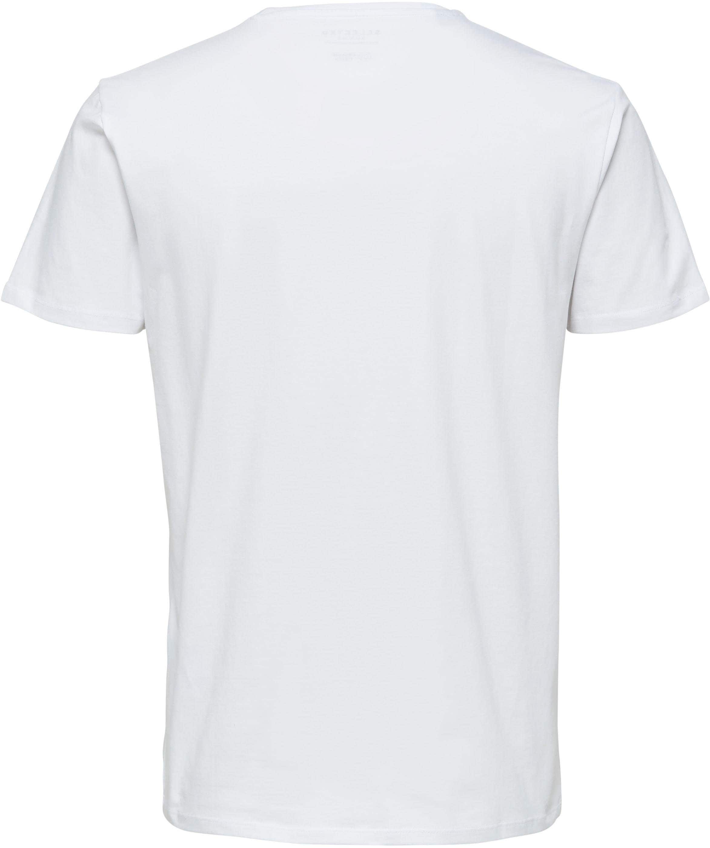 SELECTED HOMME Rundhalsshirt »SLHNEWPIMA SS O-NECK TEE NOOS«