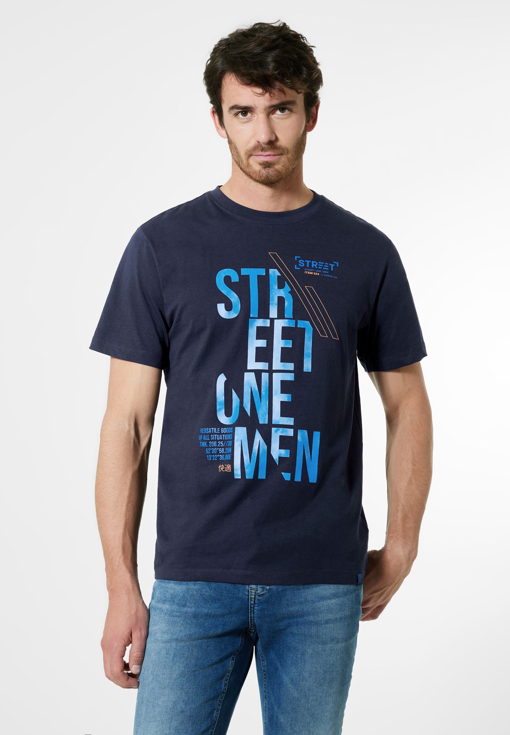 ONE MEN STREET Baumwolle reiner aus T-Shirt