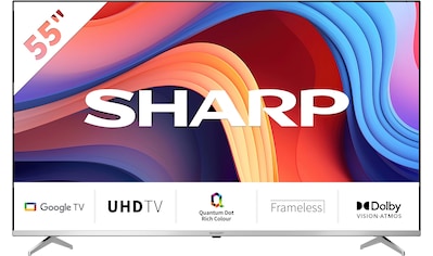 QLED-Fernseher »SHARP 55GP6260E Quantum Dot Google TV 139 cm (55 Zoll) 4K Ultra HD«,...