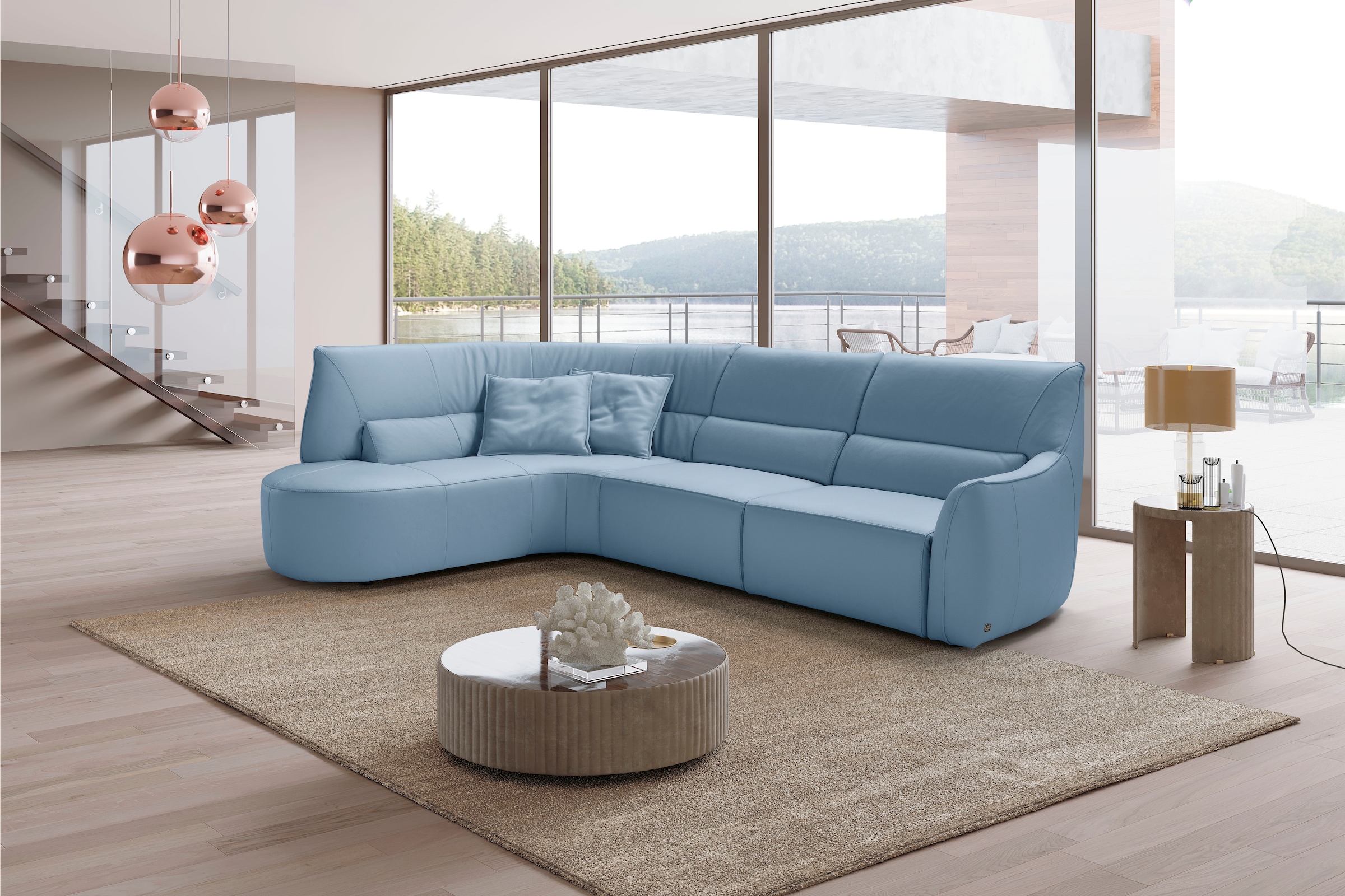 Egoitaliano Ecksofa »Puffy, extravagant & edel, Retro Designsofa, hoher Sit günstig online kaufen