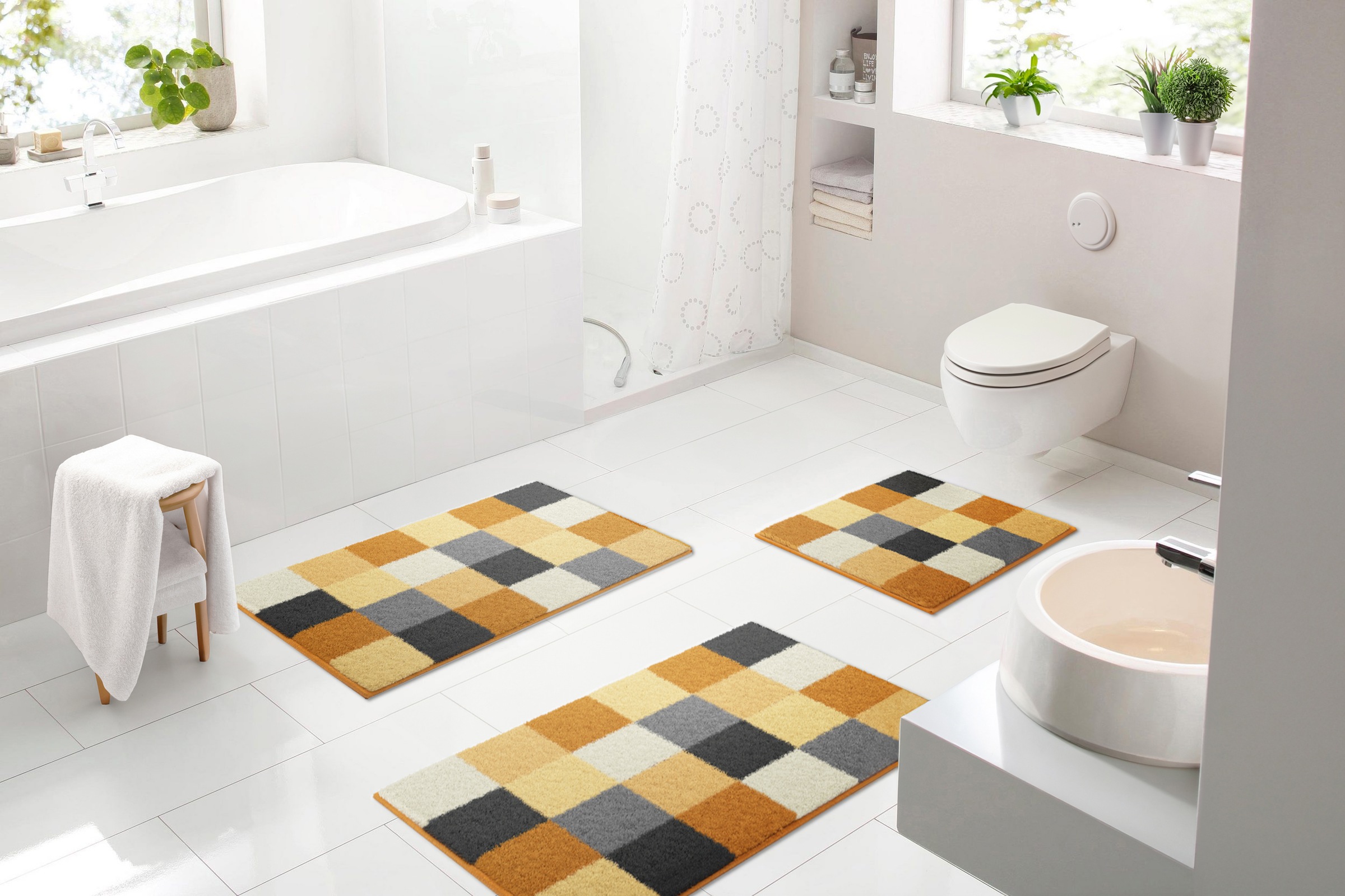 Grund Badematte »BONA« Höhe 20 mm fußbodenheizungsgeeignet rutschhemmender günstig online kaufen