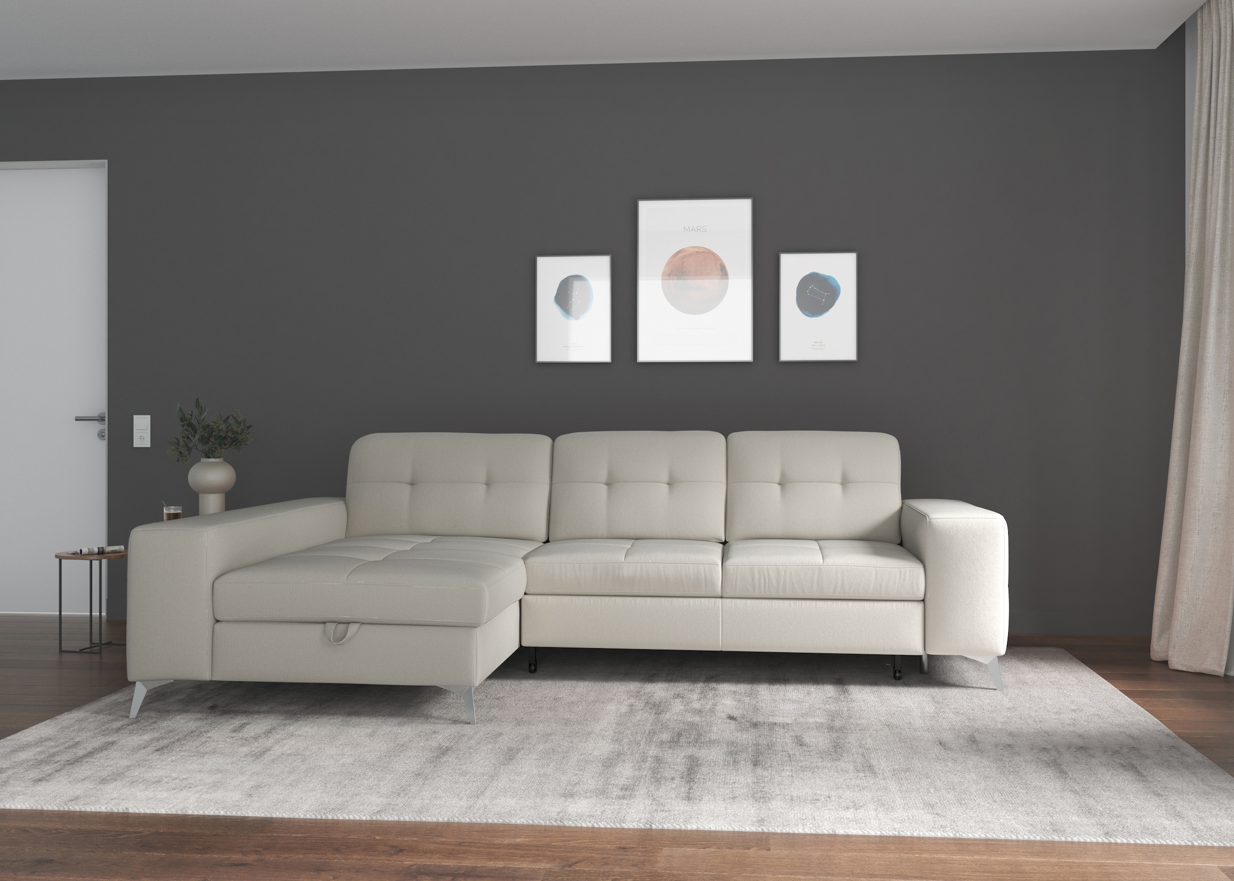 sit&more Ecksofa "Baviene L-Form", inklusive Sitztiefenverstellung und Fede günstig online kaufen