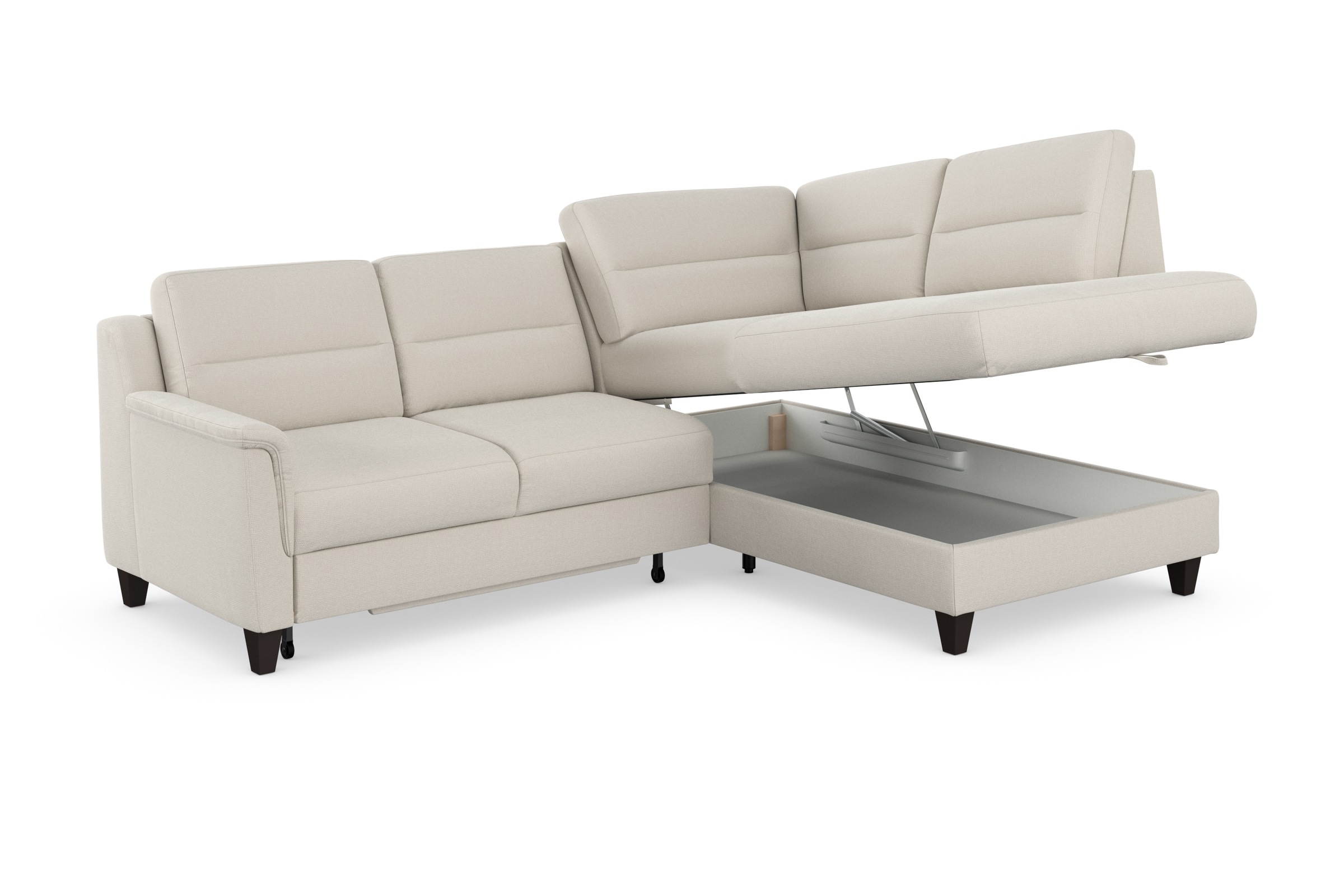 sit&more Ecksofa »Farö L-Form«, inklusive Federkern, wahlweise mit Bettfunktion und Bettkasten