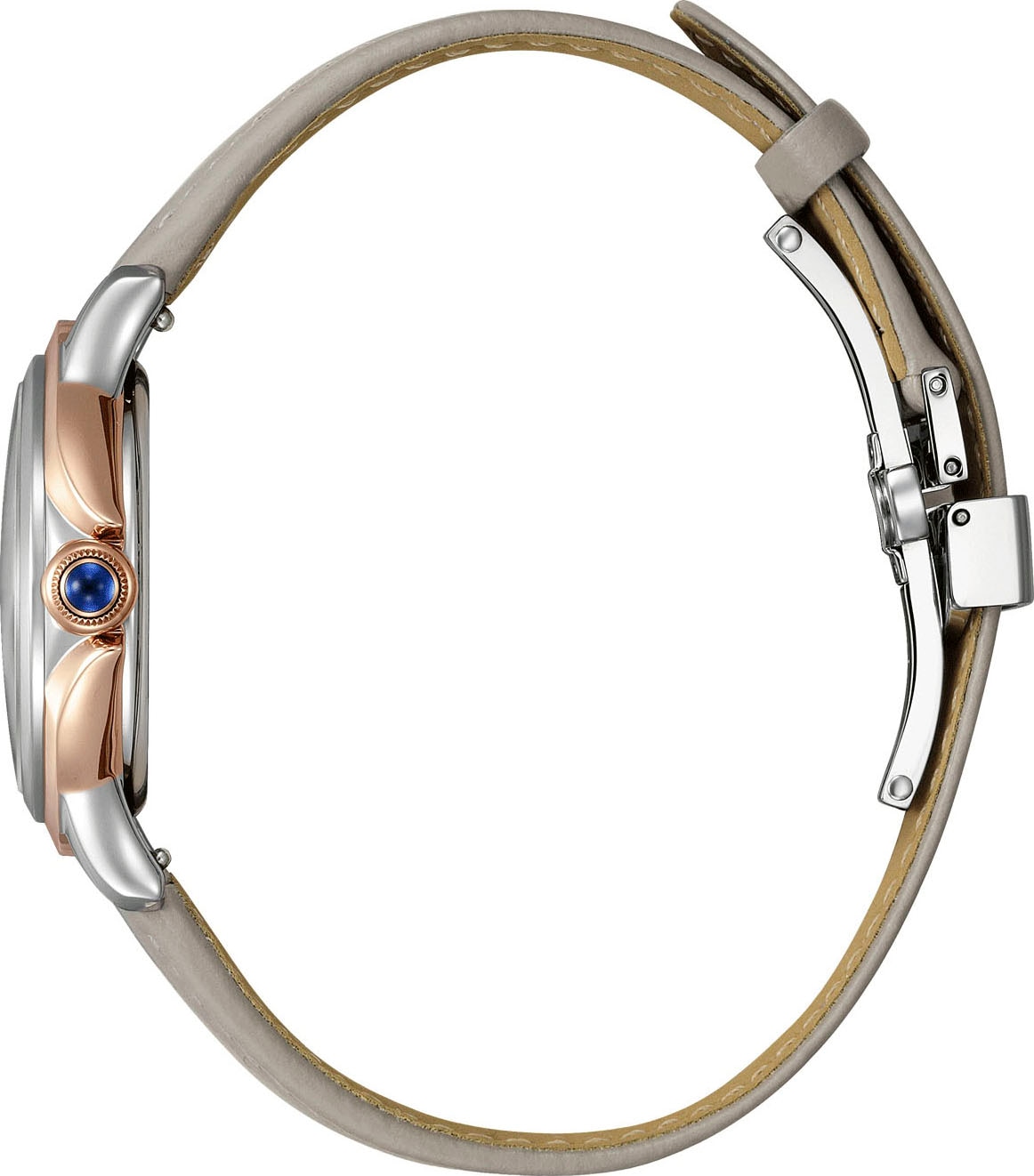 Citizen Solaruhr »Citizen L«, Armbanduhr, Damenuhr, Lederarmband, analog, Batterie-Entladungsanzeige