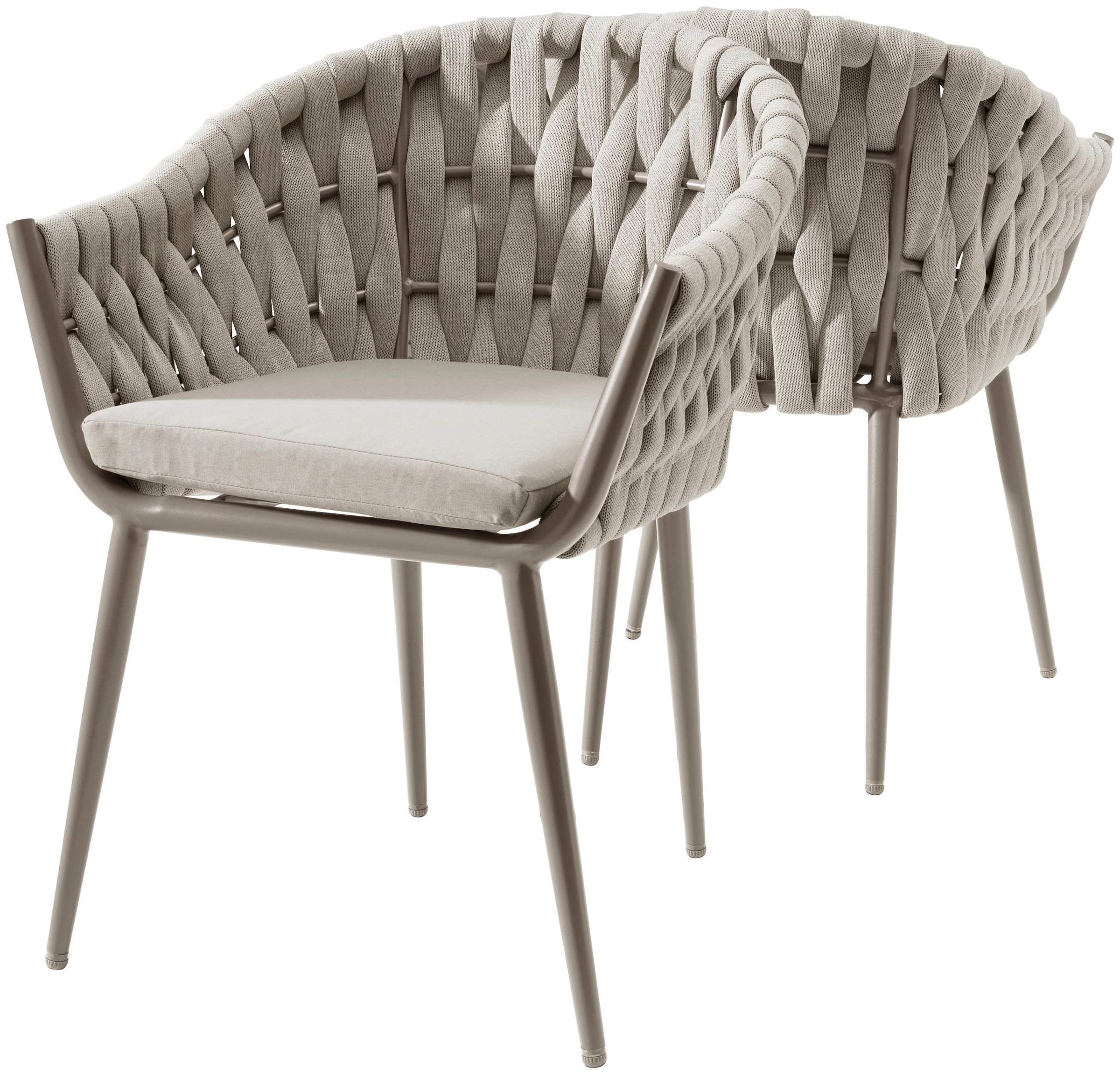 Destiny Gartensessel »MOLINO«, (Set, 2 St.), Aluminium, Rope, stapelbar günstig online kaufen