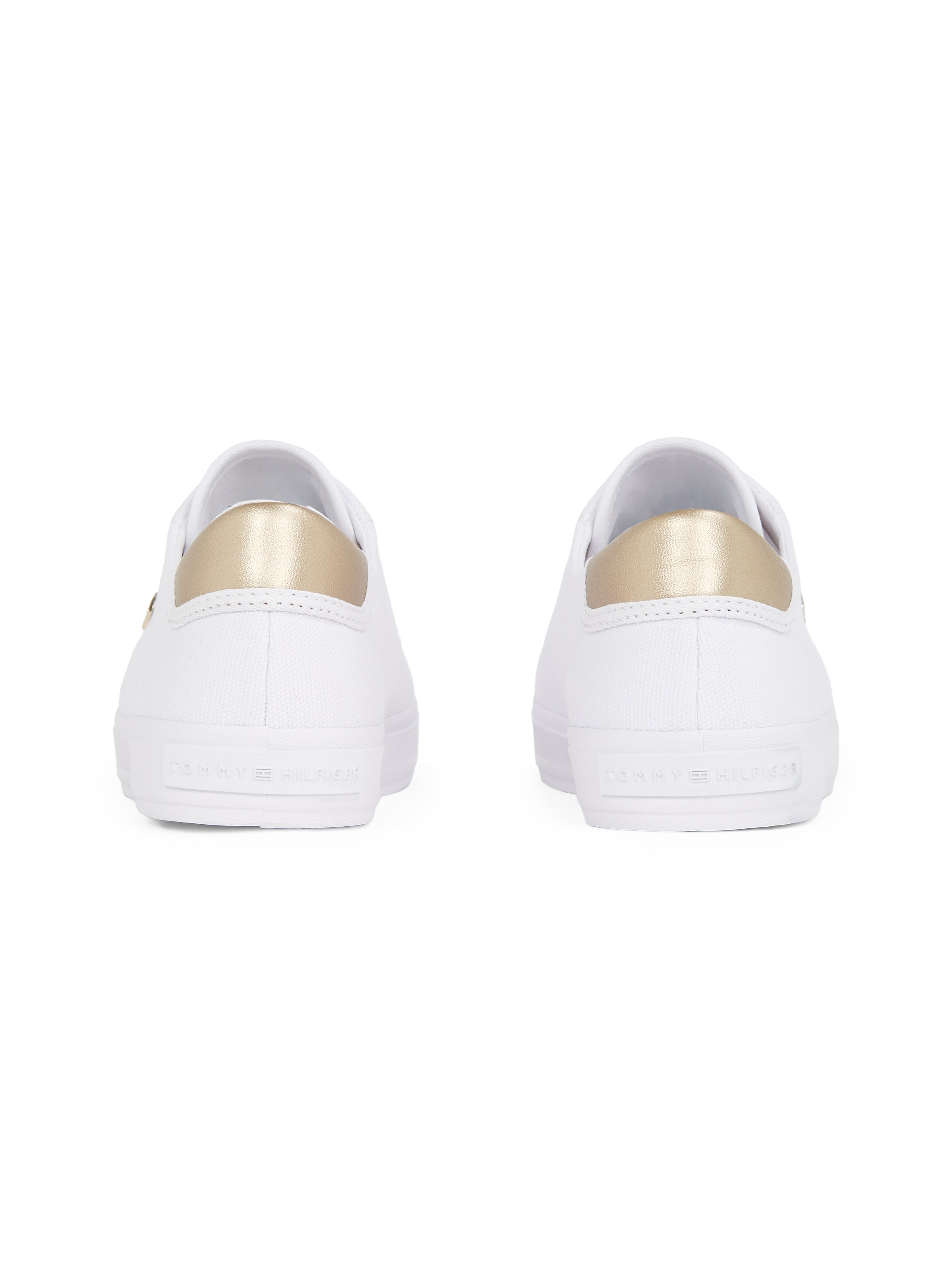 Tommy Hilfiger Plateausneaker »VULC CANVAS LACE UP SNEAKER«, Freizeitschuh, Halbschuh, Schnürschuh, in schmaler Form