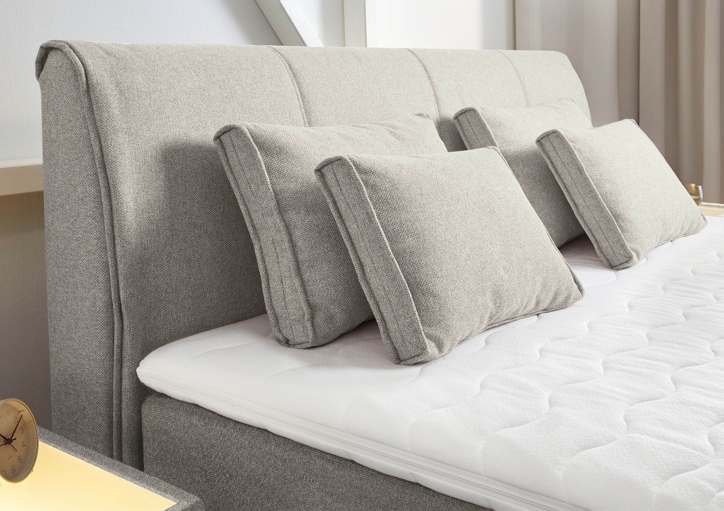 Jockenhöfer Gruppe Boxspringbett »"Carla", OTTOs Choice! Topseller, wahlweise mit oder ohne Bettkasten«, inkl. 4 Kissen, erhältlich in den Breiten 160 & 180cm