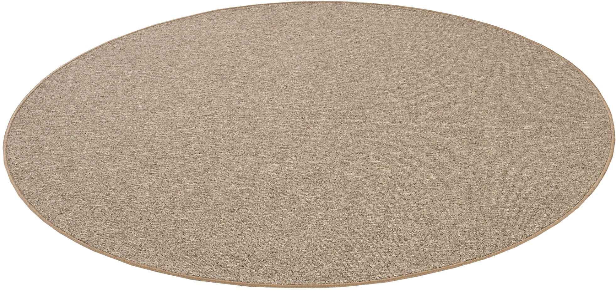 my home Teppich »Fortis, Schlinge, Made in Netherlands«, rund, 5 mm Höhe, Uni Farben, gekettelt, strapazierfähig, Wohnzimmer