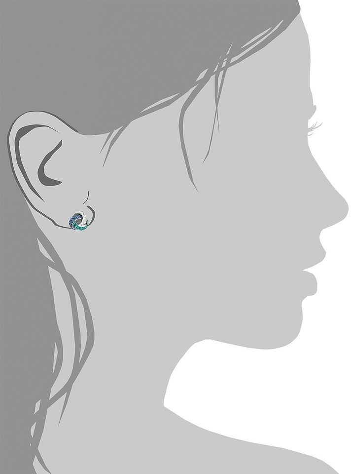 Amor Paar Ohrstecker »9202409, Knoten«, mit Kristallstein