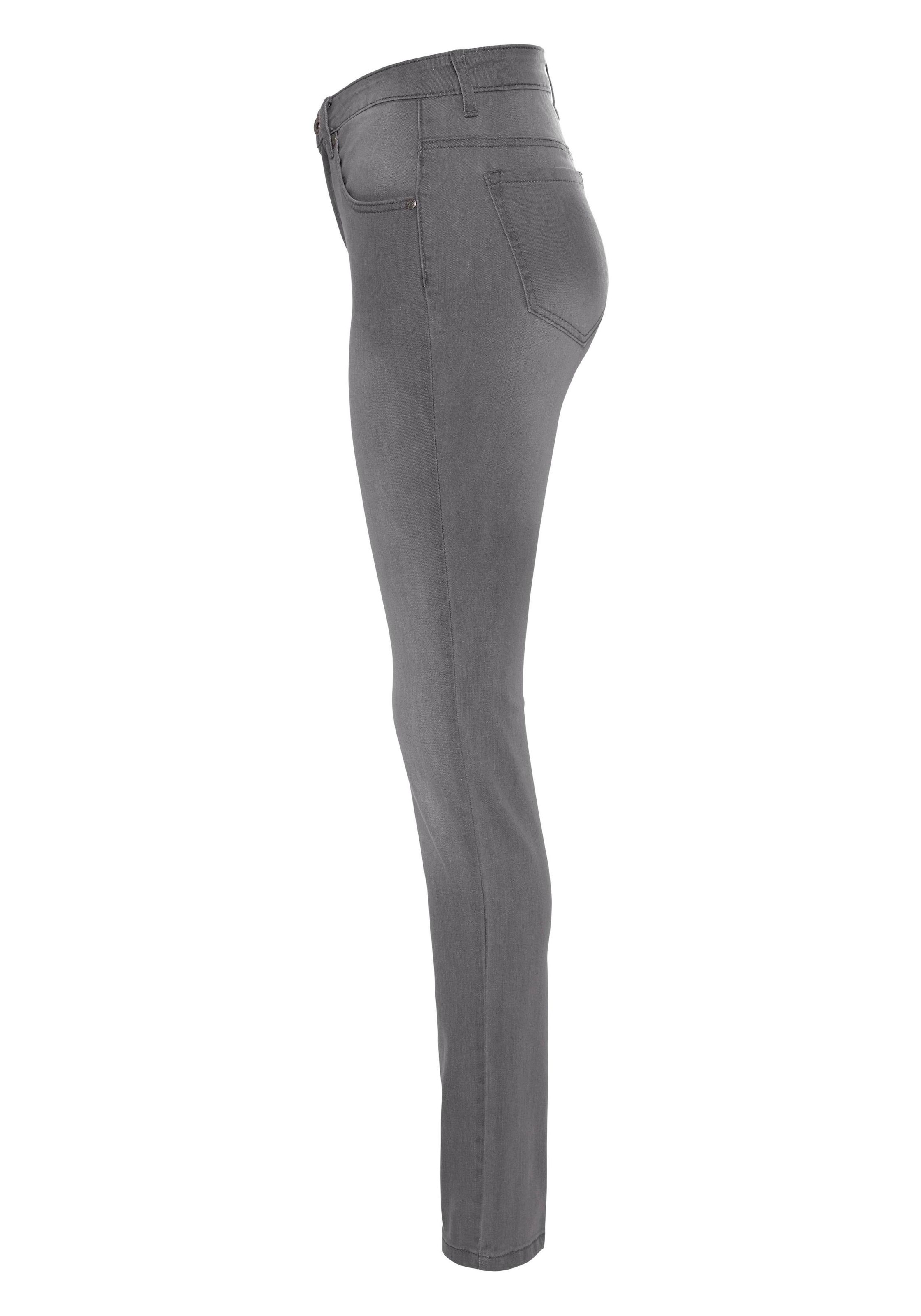 Arizona Slim-fit-Jeans »Curve-Collection«, hohe Leibhöhe, Five-Pocket-Design, Zip-Fly