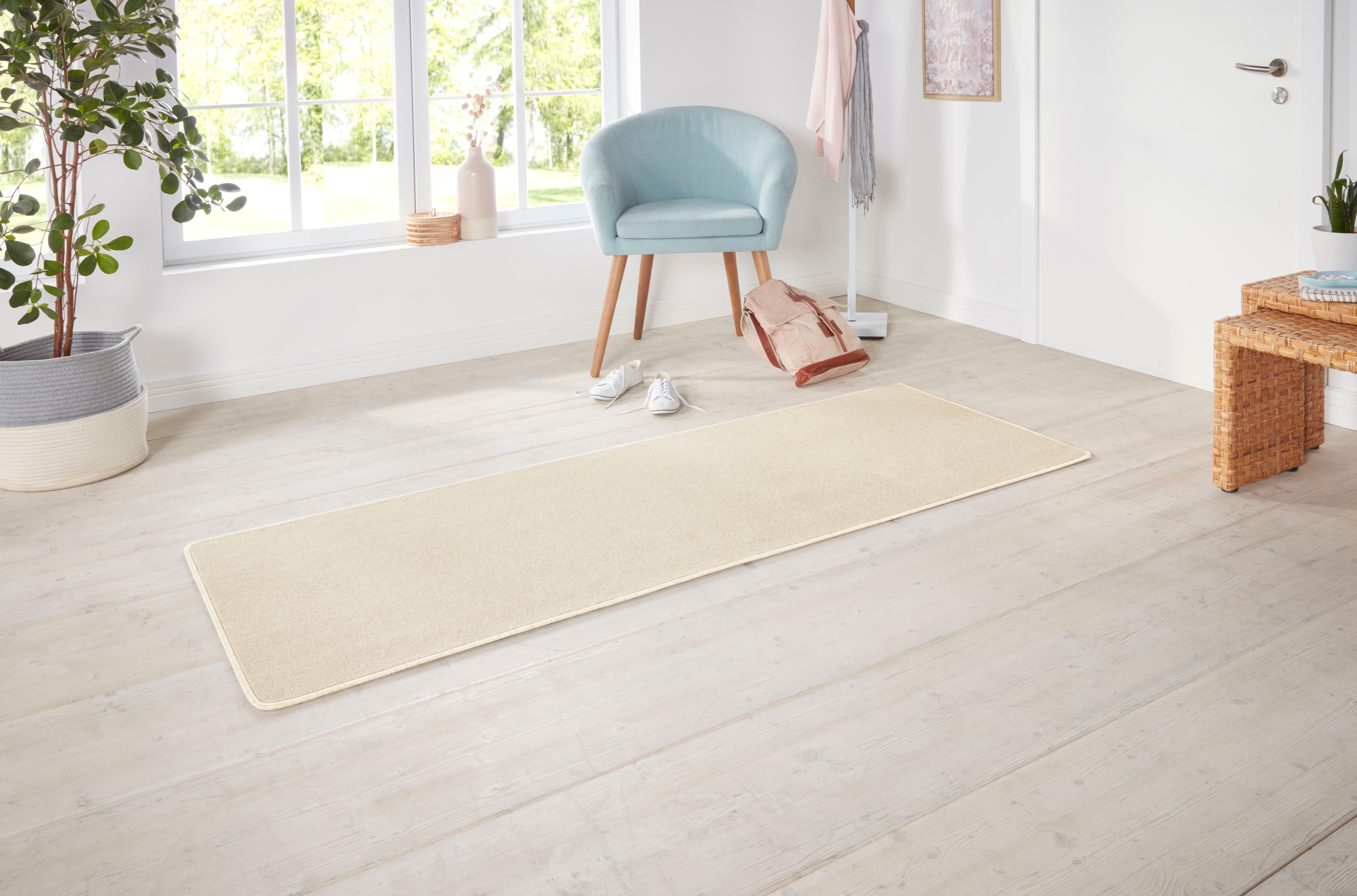 HANSE Home Teppich »Shashi«, rechteckig, 8,5 mm Höhe, Kurzflor, Unifarben, Läufer, weich, Esszimmer, Kinderzimmer, Flur