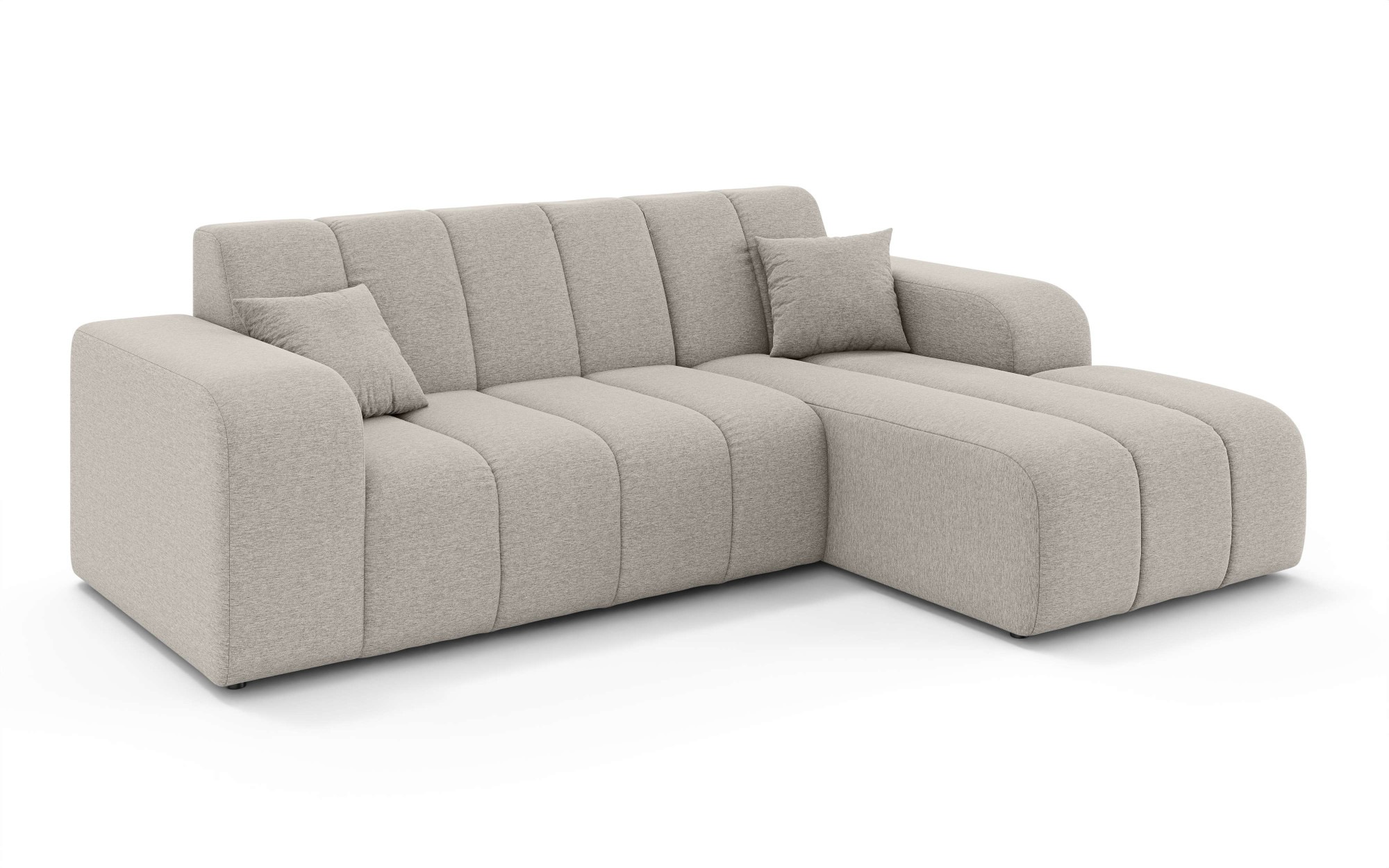 INOSIGN Ecksofa »CASSY L-Form, Schlafsofa mit Bettkasten, Maße B/T/H: 245/165/88 cm«, mit 2 Rückenkissen, Recamiere rechts oder links bestellbar