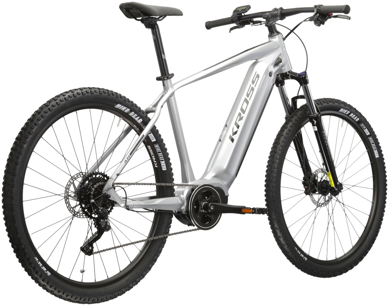 Kross E-Bike »E-MTB Hexagon Boost 3.0 29 Zoll silberfarben«, 8 Gang, microSHIFT, ACOLYTE M5185M, Mittelmotor 250 W