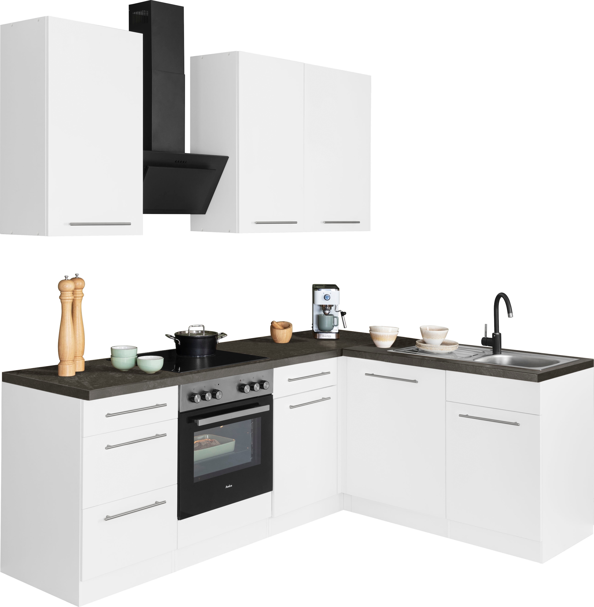 Küchen x Winkelküche E-Geräten, im mit 220 jetzt cm %Sale »Unna«, wiho Stellbreite 170