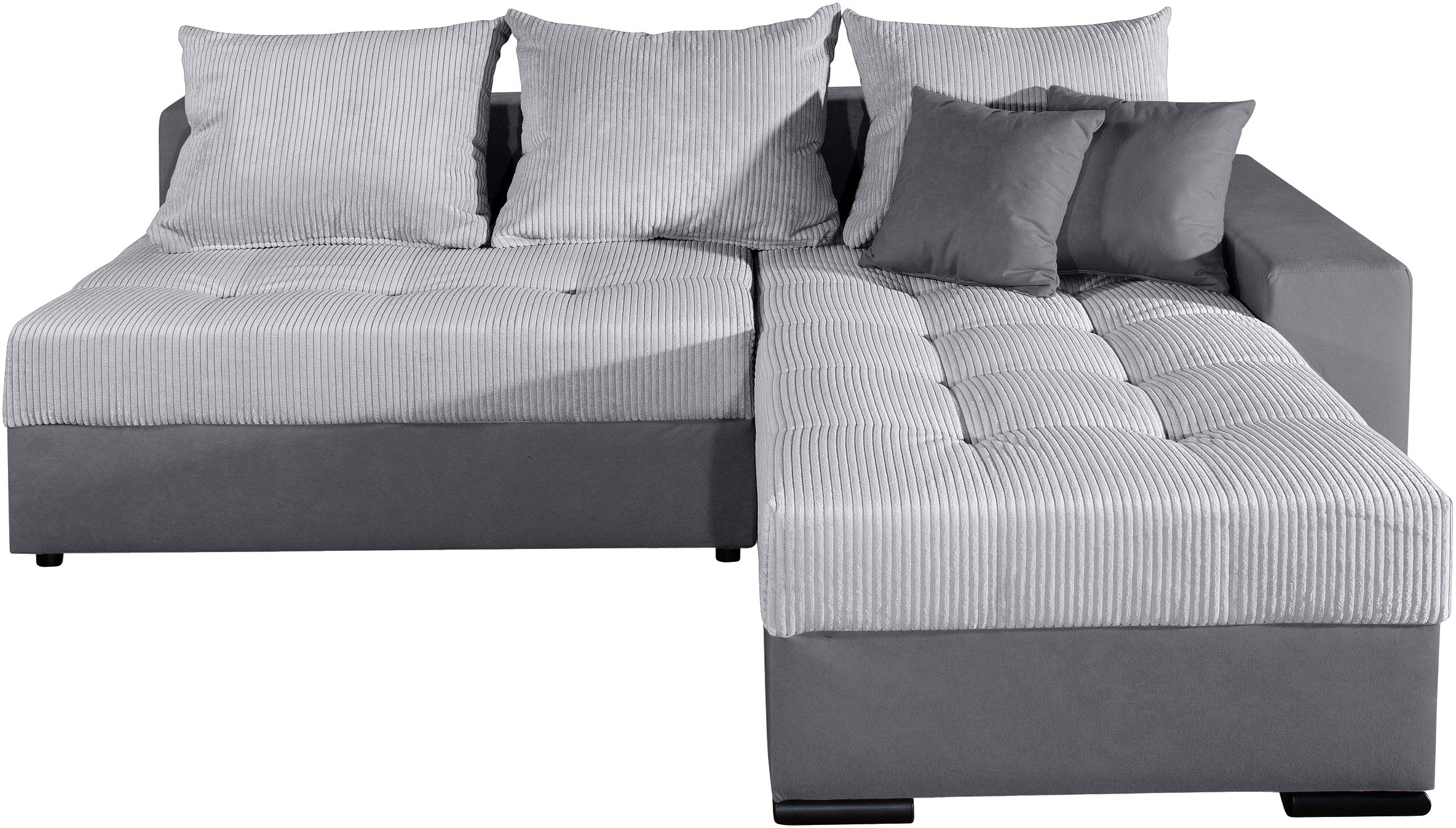 COLLECTION AB Ecksofa »Josy L-Form, B: 214 cm in Cord, Cord-Mix« mit Bettfu günstig online kaufen