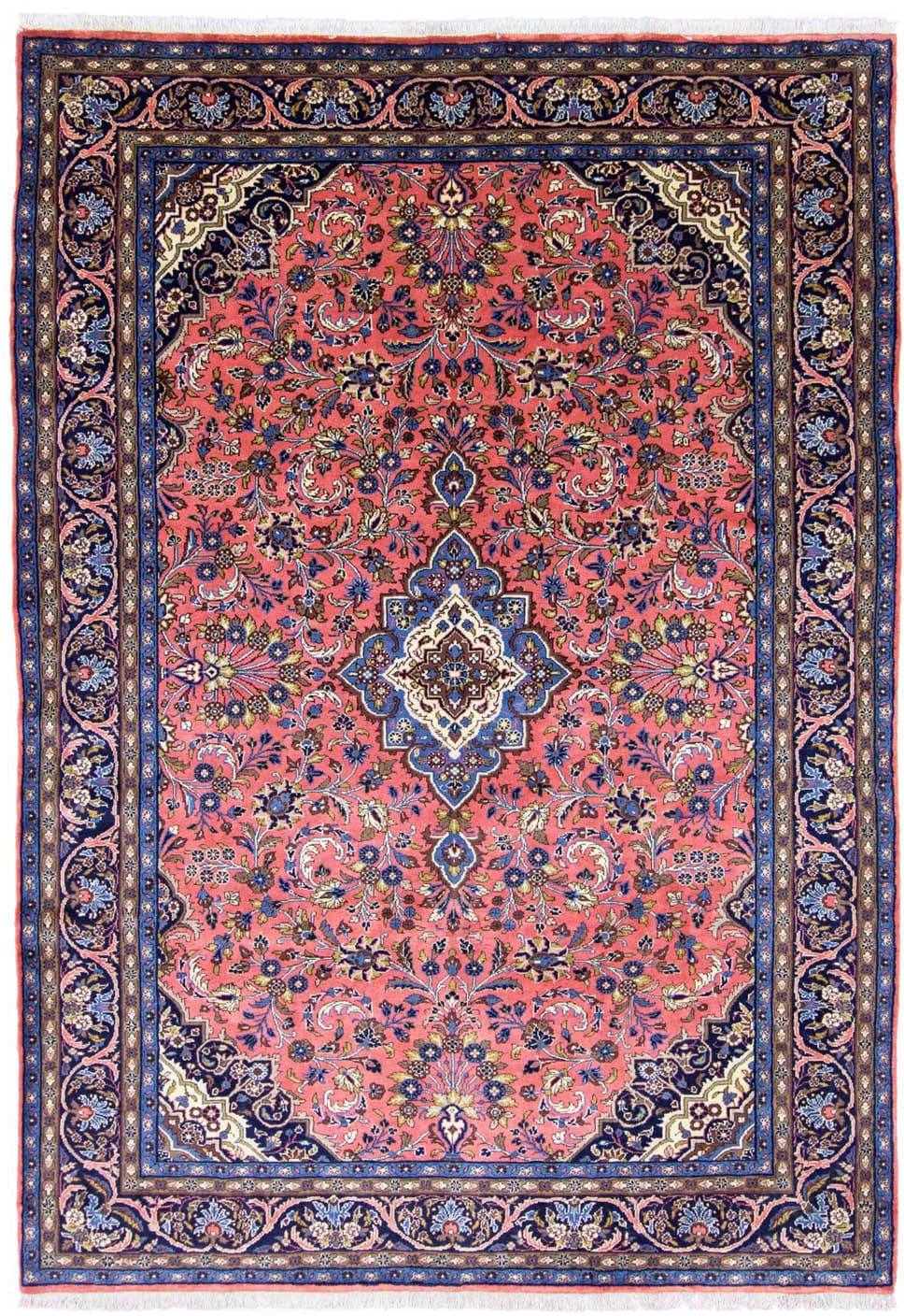 morgenland Wollteppich »Mehraban Medaillon Rosso chiaro 297 x 210 cm«, rech günstig online kaufen
