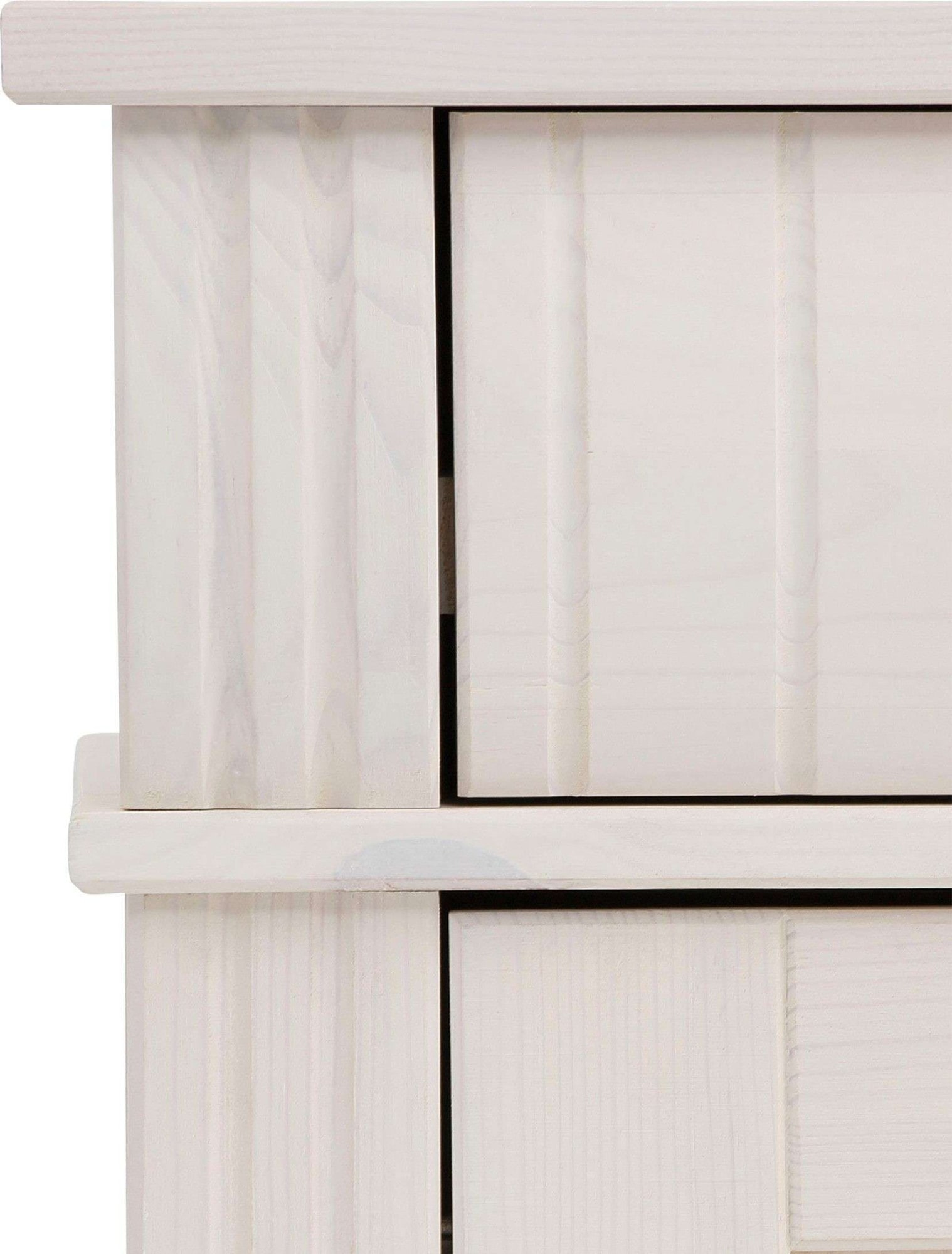 Home affaire Highboard »Teresa Mini-Vitrine mit Glastüren und 2 Schubkästen«, Kommode, aus massiver Kiefer, Breite 84 cm, Höhe 120 cm, FSC®