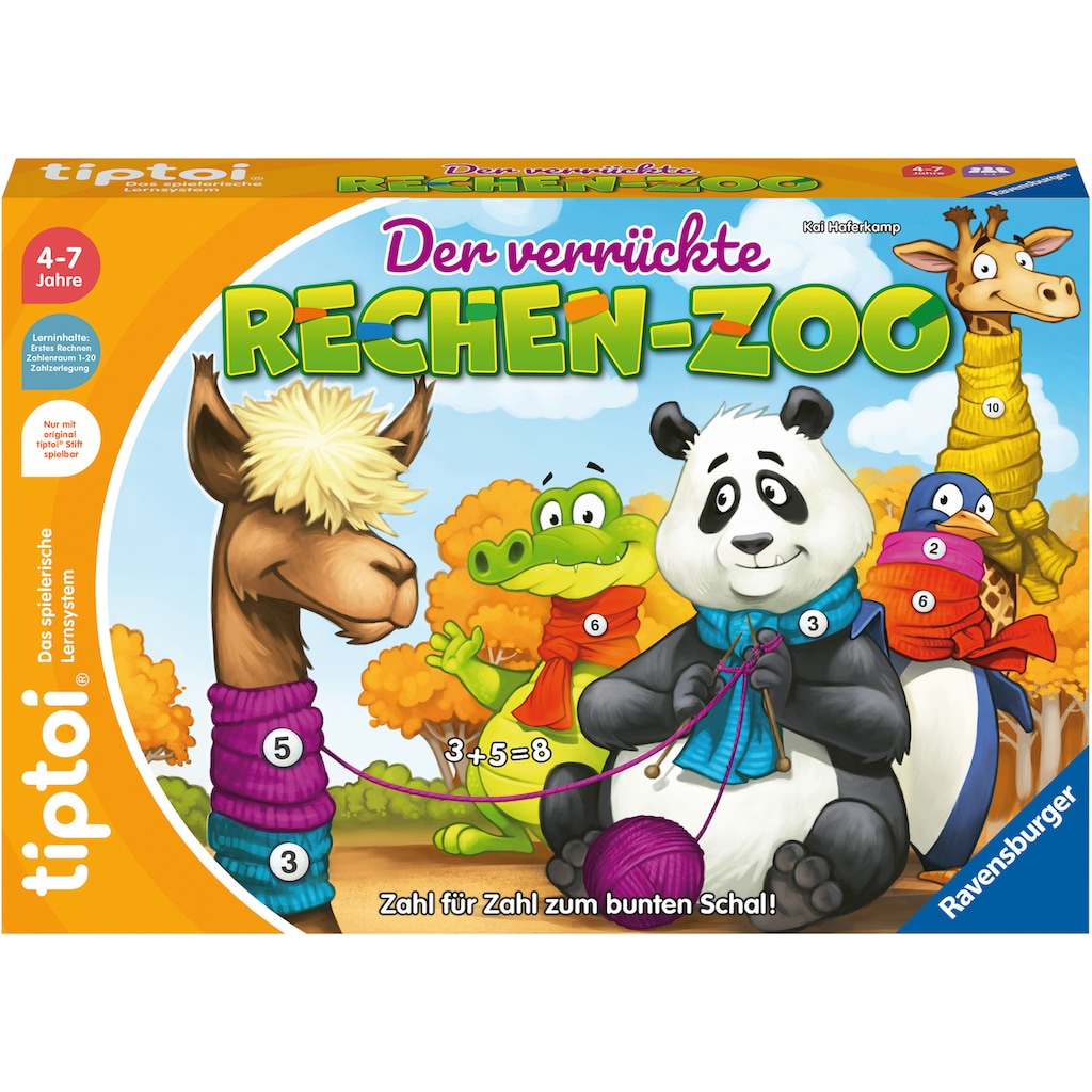 Ravensburger Spiel »tiptoi® Der verrückte Rechen-Zoo«, Made in Europe, FSC® - schützt Wald - weltweit