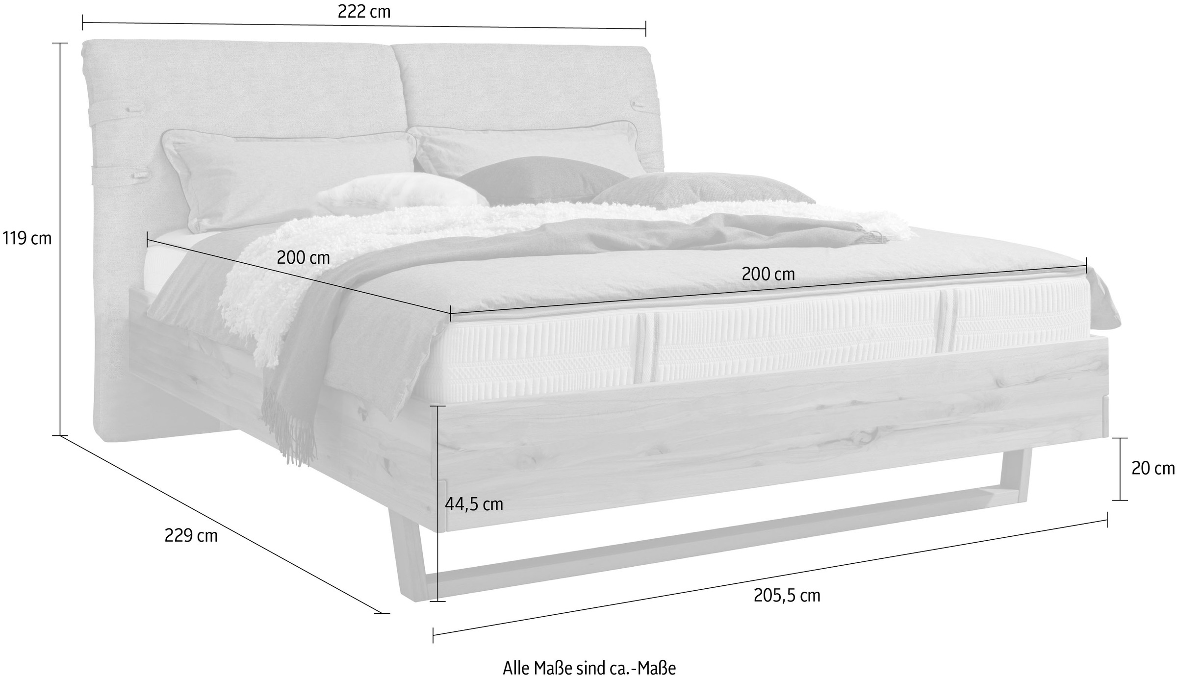 4. Bild von ADA premium Massivholzbett »Nolana«