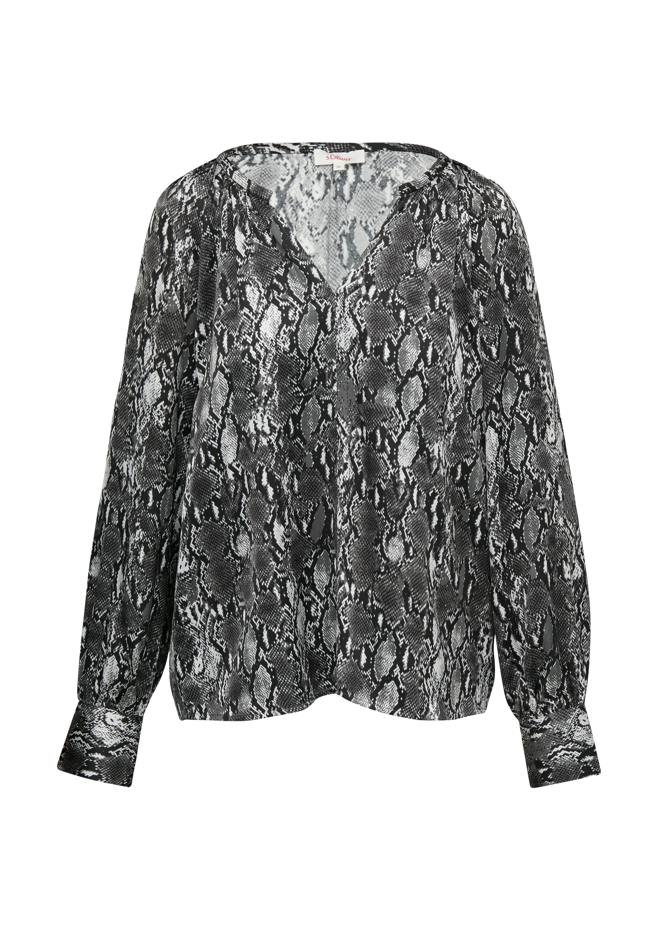 s.Oliver Langarmbluse, mit All-Over Print