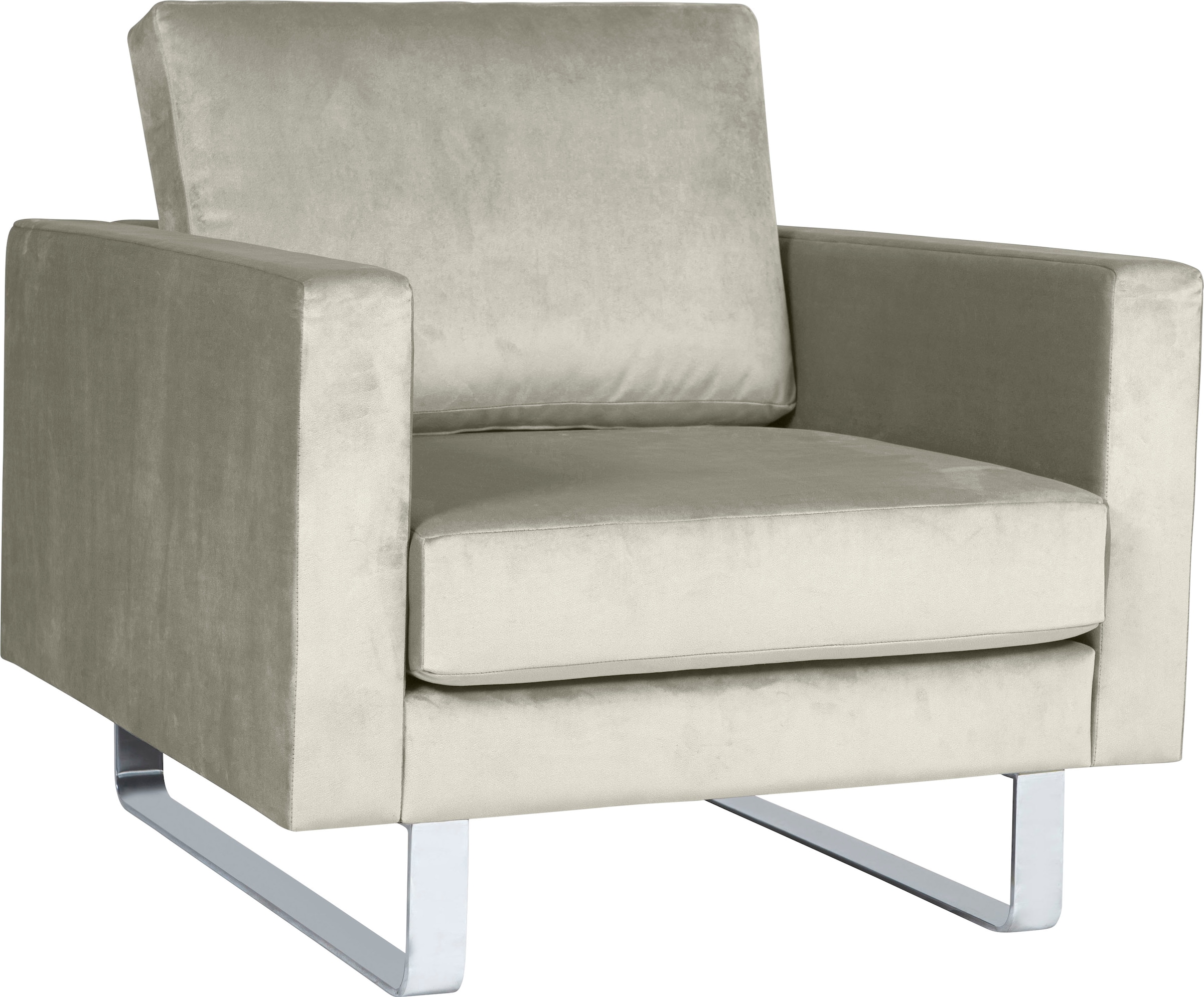 Alte Gerberei Sessel »Velina Loungesessel, Designsessel«, mit Metallkufen