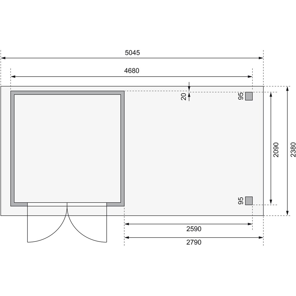 Karibu Gartenhaus »Arnis«, (Set)