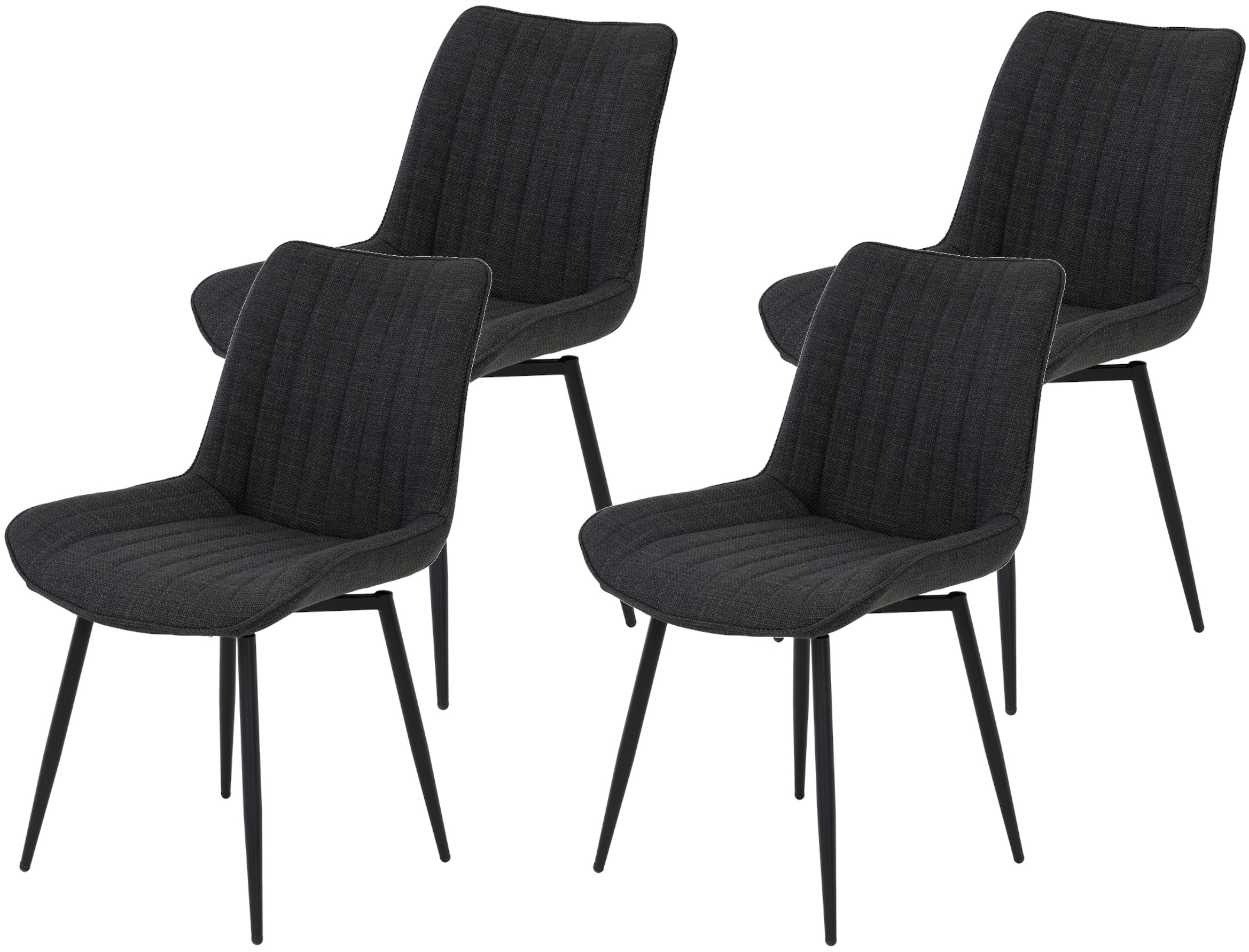 HELA Drehstuhl »Vierfußstuhl BERGEN«, (Set), 4 St., Webstoff, Esszimmerstuh günstig online kaufen