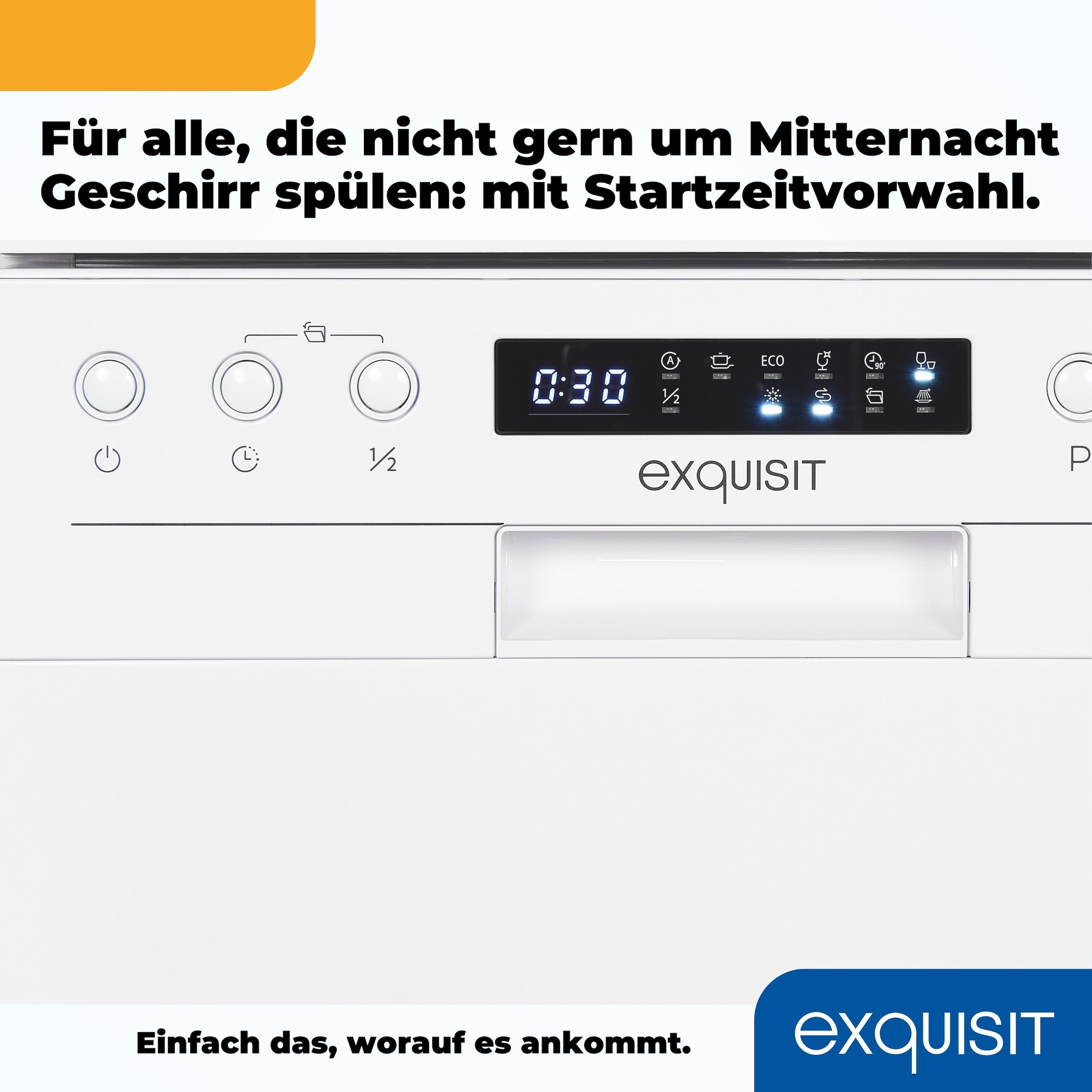 exquisit Unterbaugeschirrspüler »GSP9410-030D weiss«, 10 Maßgedecke