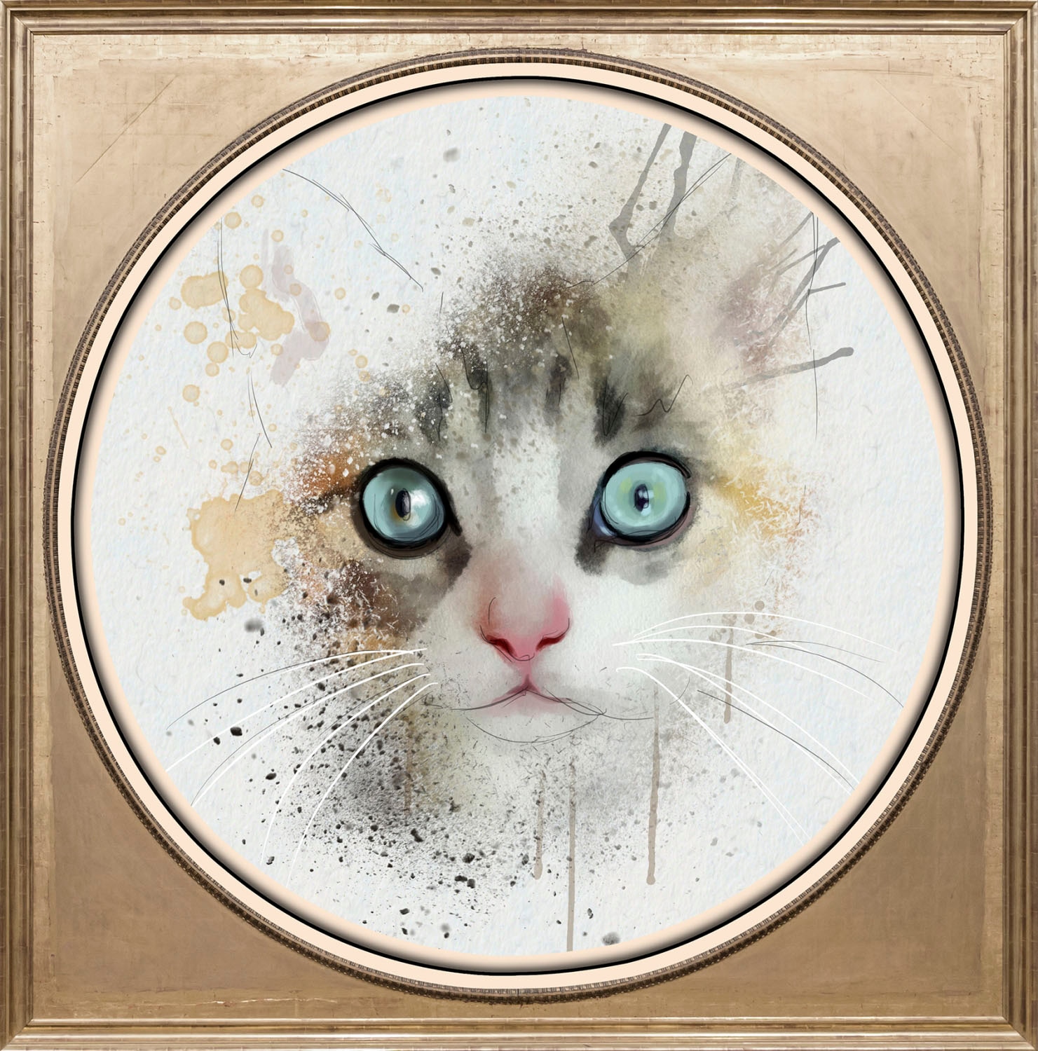 queence Acrylglasbild »Katze«, Haustiere-Gemälde-Kunst-Katze-Katzen-Katzenb günstig online kaufen