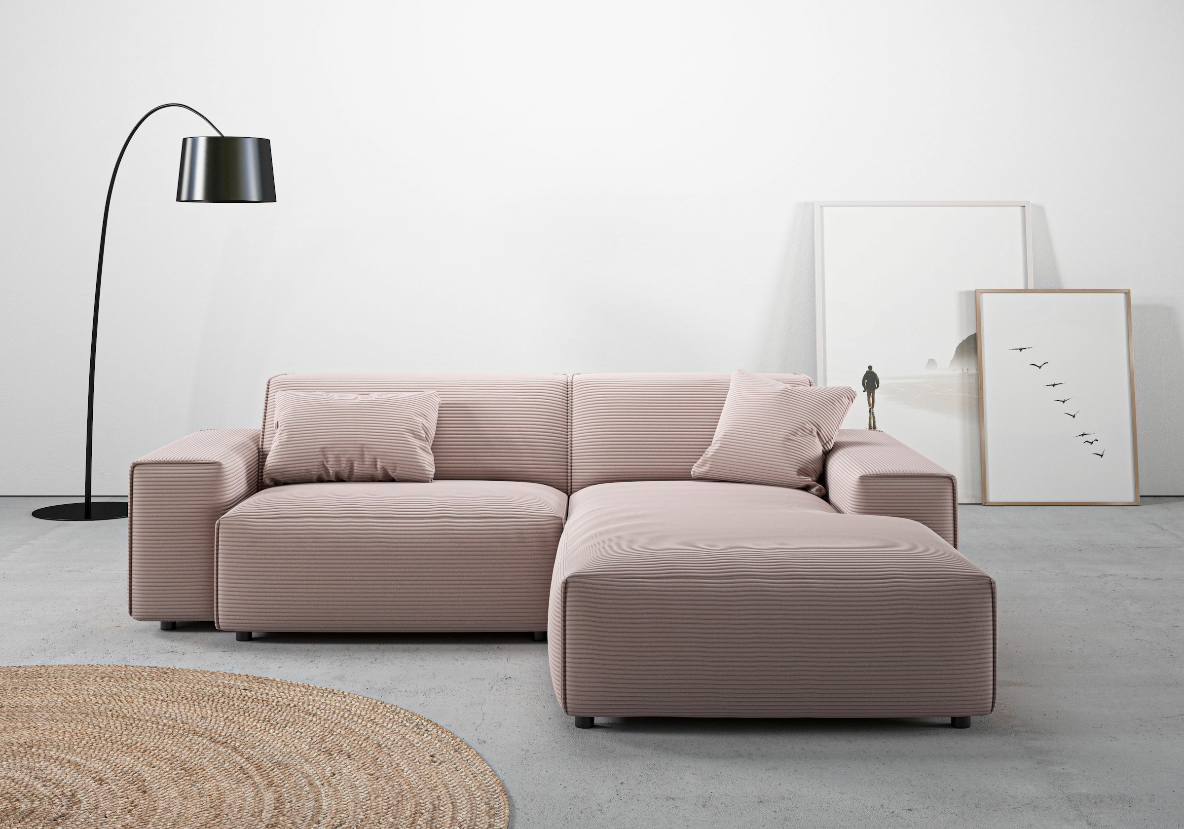andas Ecksofa »Glimminge L-Form auch in Breitcord, Feincord + Easy care-Bez günstig online kaufen