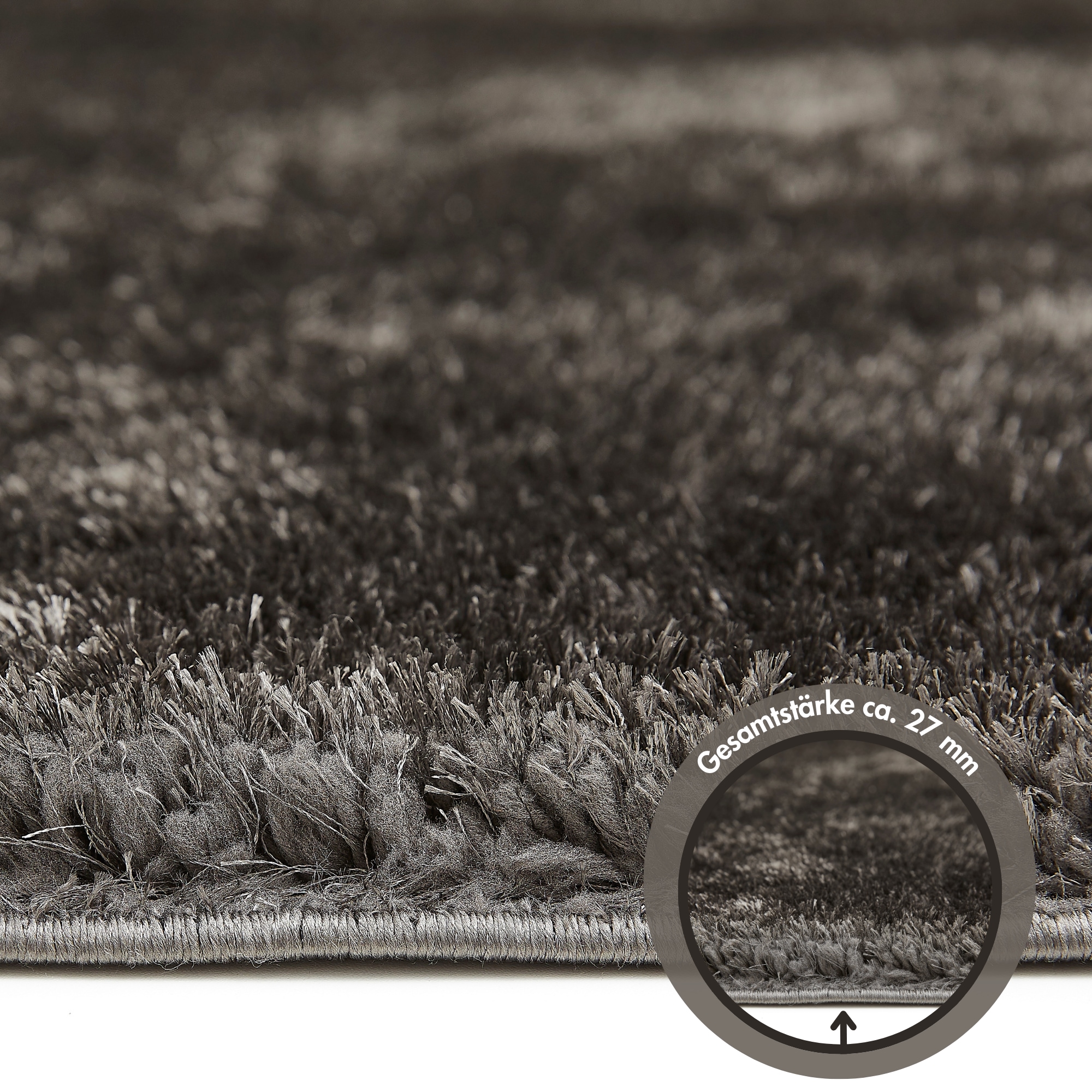 LUXOR living Hochflor-Teppich »Gela«, rechteckig, 45 mm Höhe, Uni Farben, weich und flauschig, ideal im Wohnzimmer & Schlafzimmer