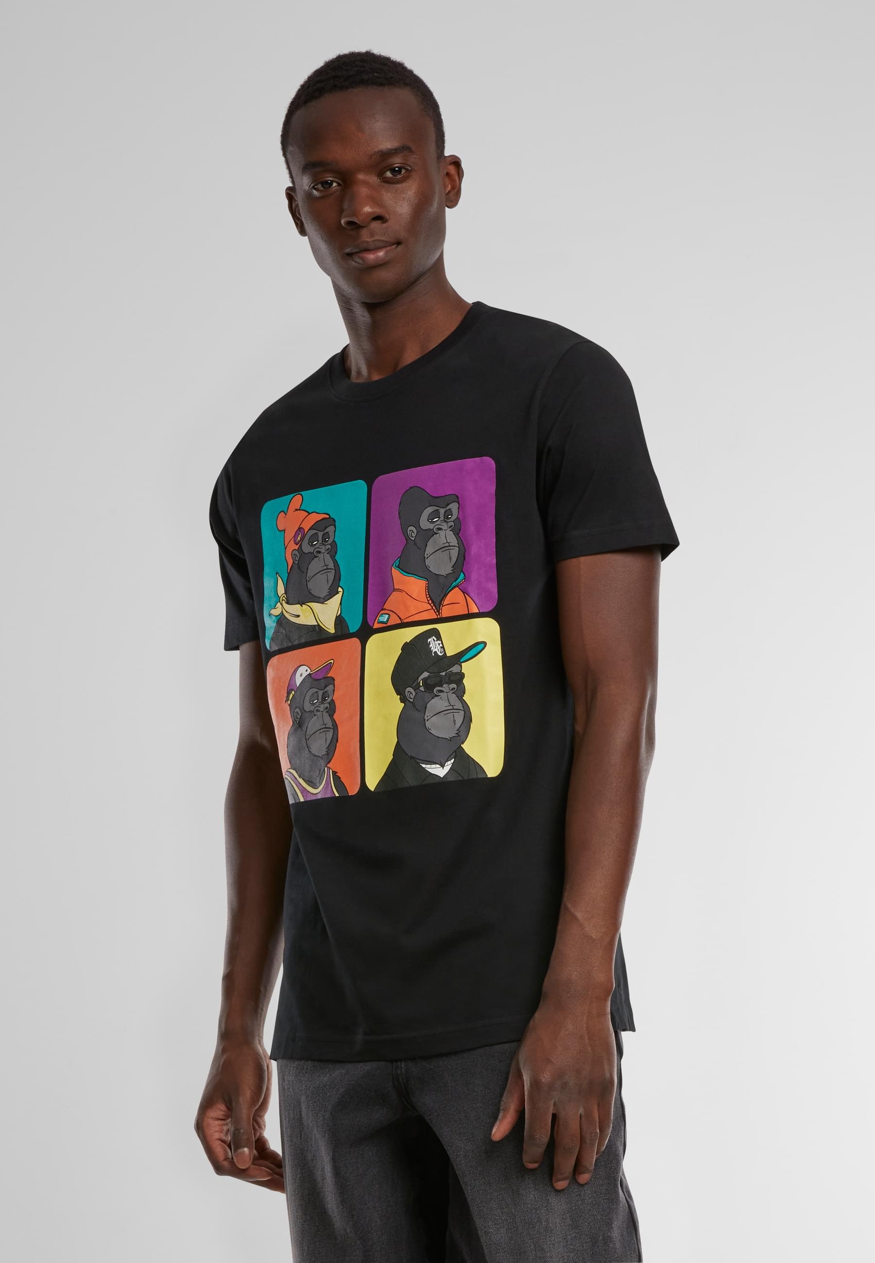 MisterTee Kurzarmshirt »MisterTee Herren Bored Gorilla Multi Tee« 1 Stk.