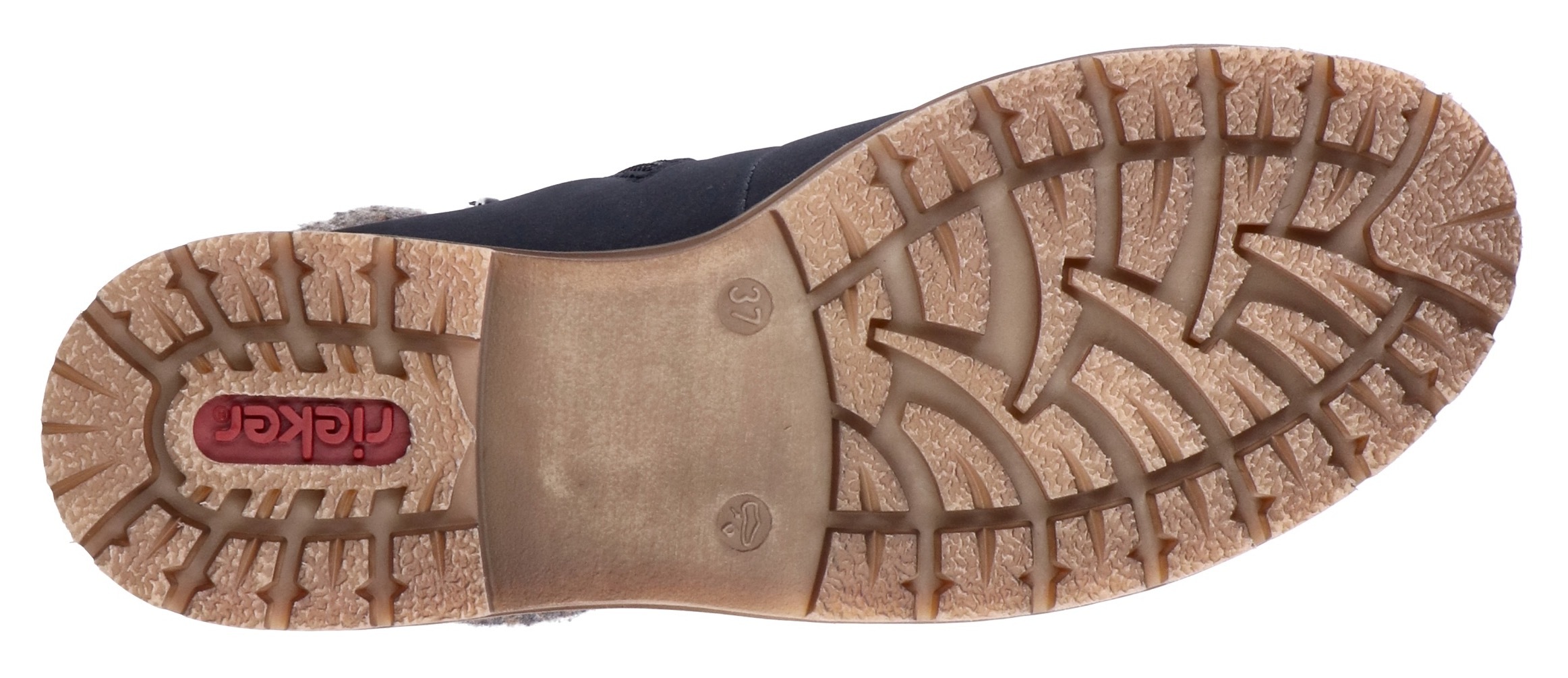 Rieker Winterstiefelette, Winterboots, Schnürboots mit Strickrand und Rieker-TEX