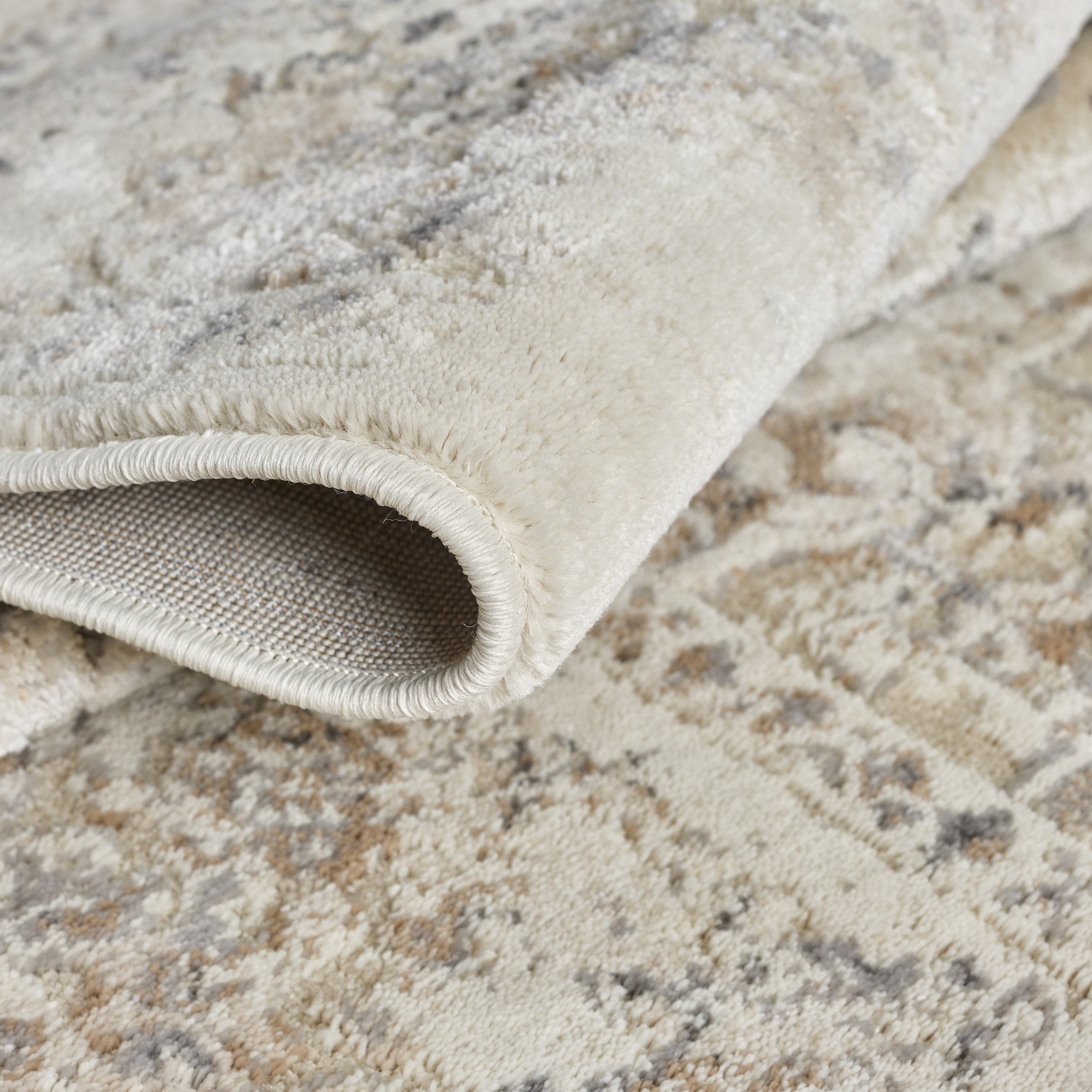 my home Teppich »Kylan, Hoch-Tief-Struktur, dezenter Glanz« rechteckig 9 mm Höhe Schrumpf-Garn-Effekt, im Vintage-Look, dichte Qualität, Wohnzimmer