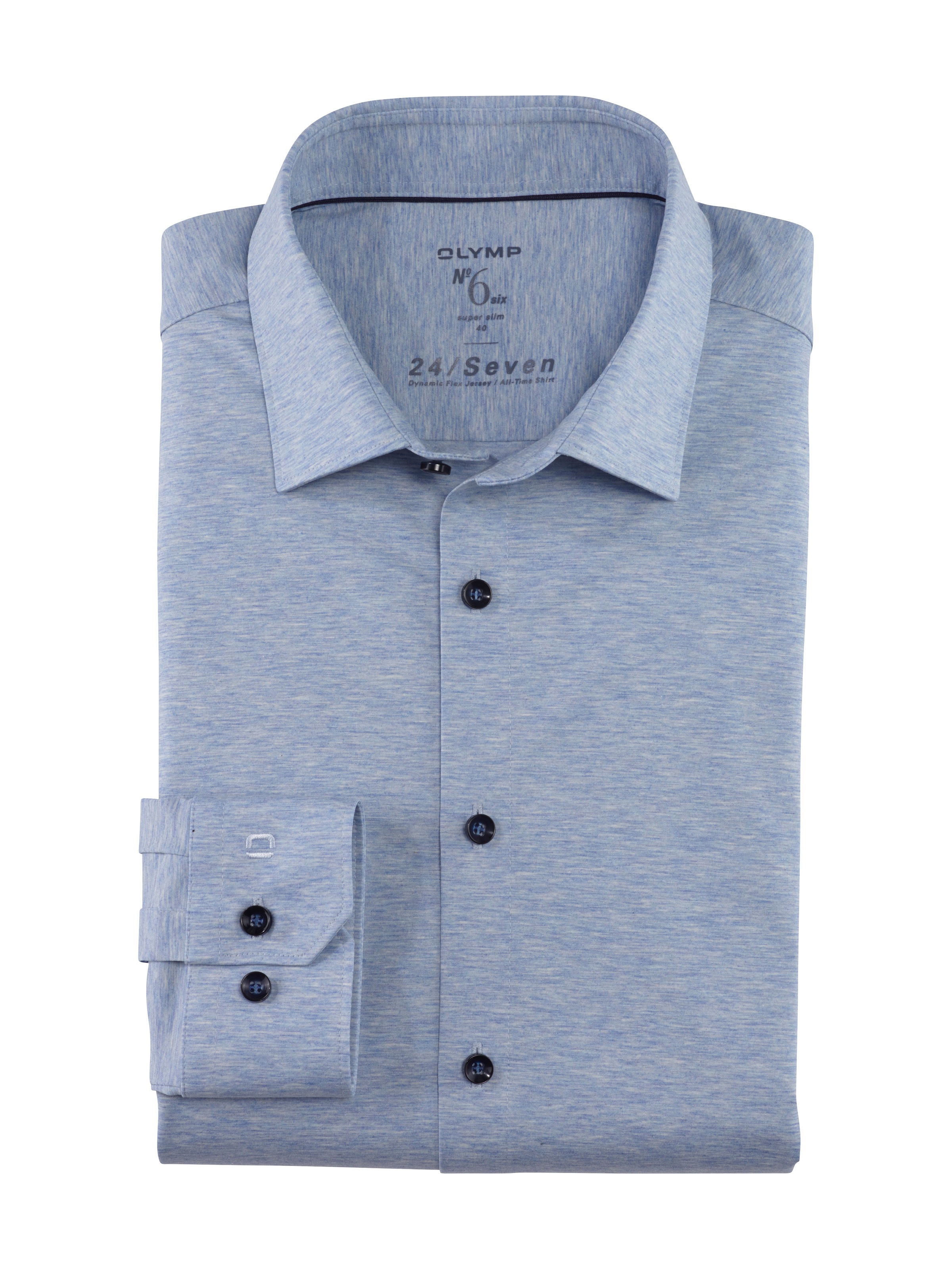 OLYMP Businesshemd »No. Six 24/Seven super slim« in  bequemer Jersey-Qualität