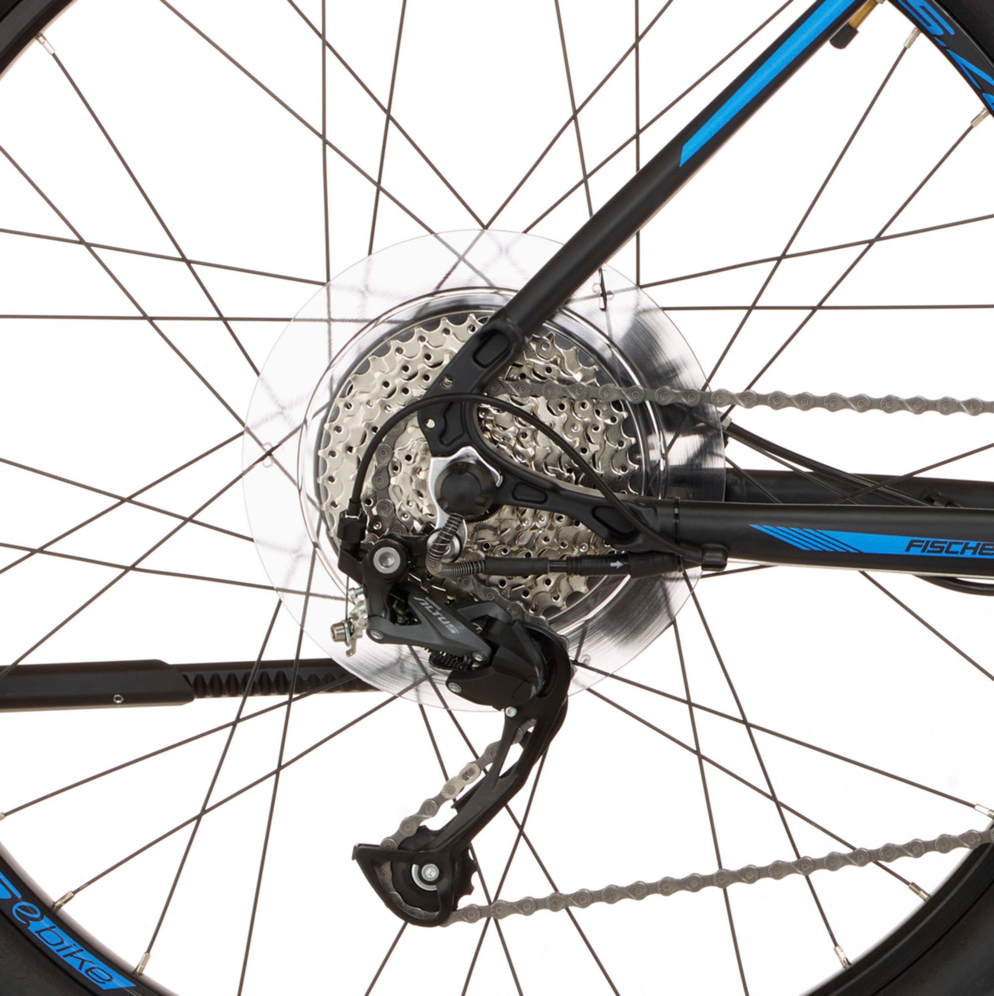 FISCHER Fahrrad E-Bike »MONTIS 2.1 557«, 9 Gang, Shimano, Altus, Heckmotor 250 W, (Schloss), Pedelec, Elektrofahrrad für Damen u. Herren, MTB