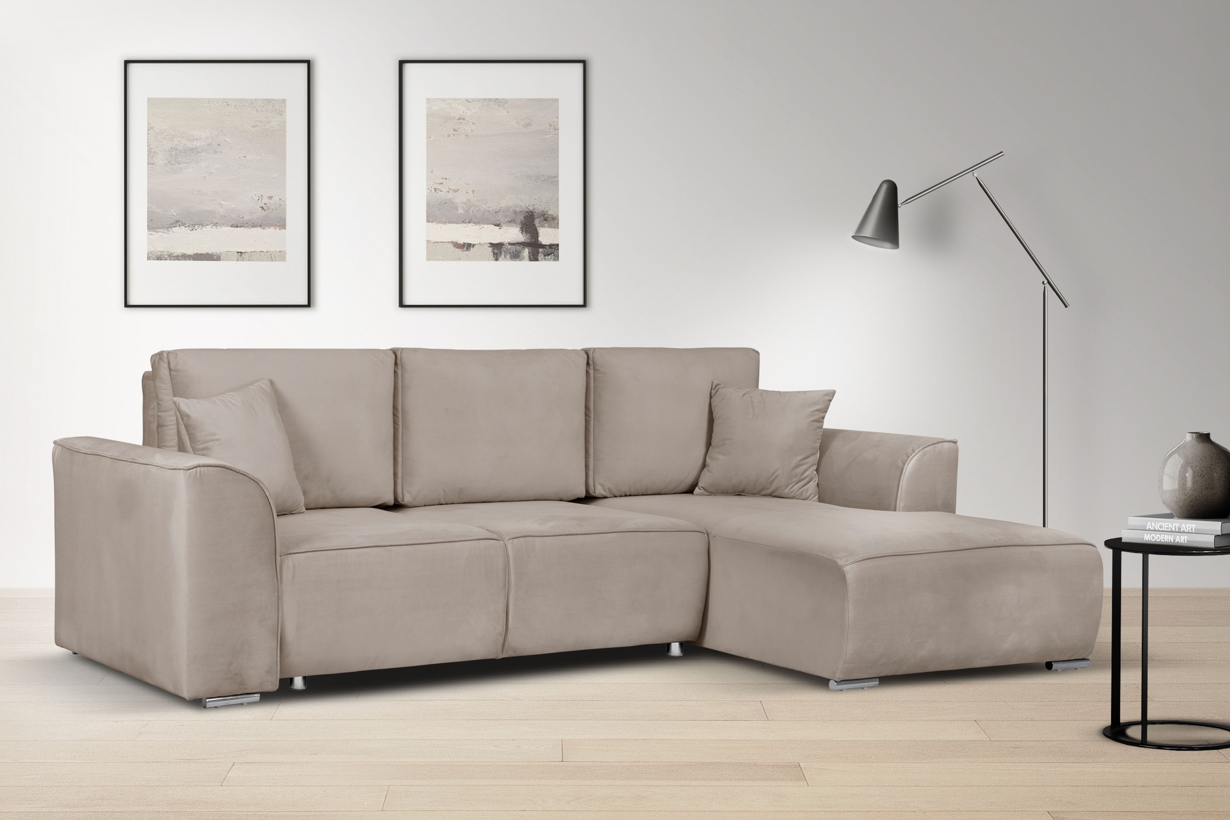 OTTO home Ecksofa »BEATRICE optionale Schlafsofa mit Bettkasten, B/T/H: 265 günstig online kaufen
