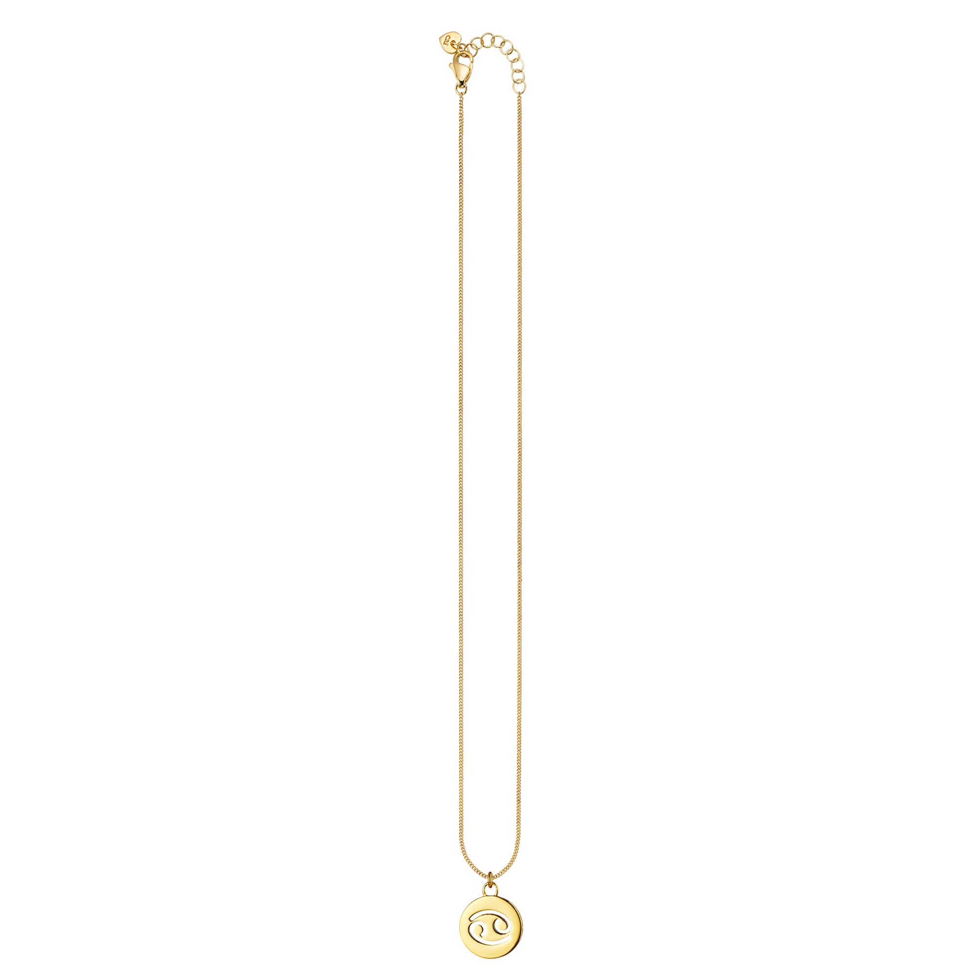 CAÏ Kette mit Anhänger »Krebs Sternzeichen 925/- Sterling Silber vergoldet«