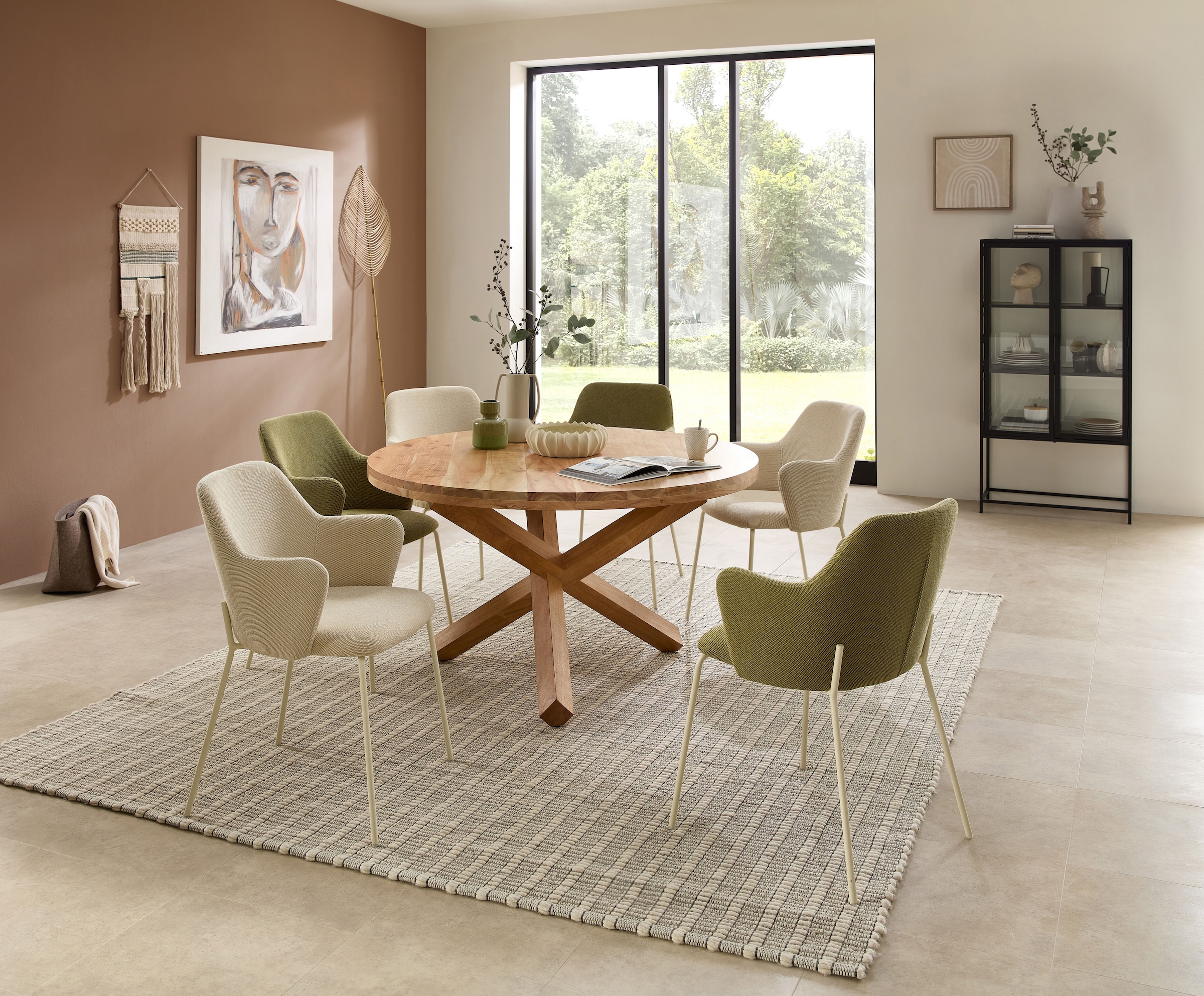 Stolkom Armlehnstuhl »Lissi BxHxT 60x84x44 cm« (Set) 6 Stk.Breite 60cm, Metallgestell