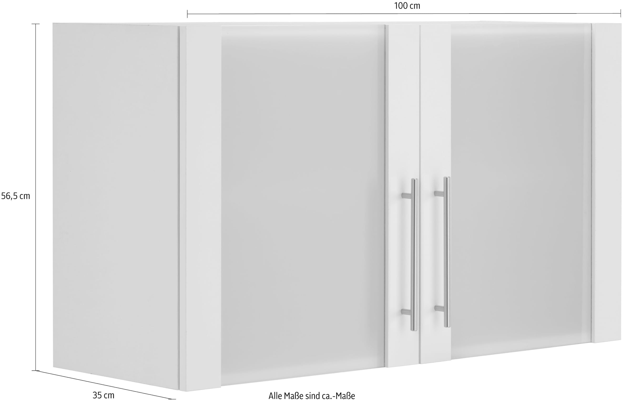 wiho Küchen Glashängeschrank »Cali« Front mit Glaseinsatz