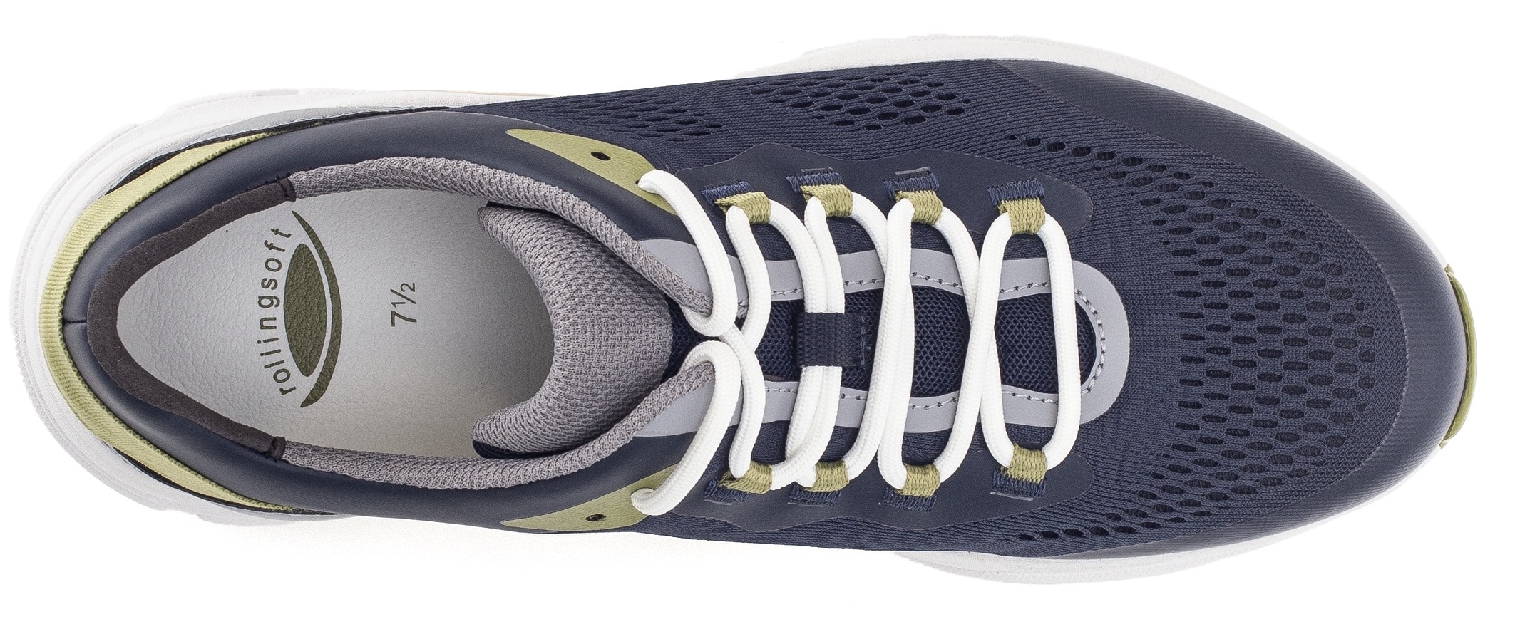 Gabor Rollingsoft Keilsneaker  , Freizeitschuh, Halbschuh, Schnürschuh mit Kontrastbesätzen, Weite G