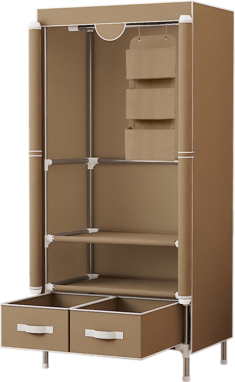 INOSIGN Kleiderschrank »Stockholm Stoffkleiderschrank Bestseller in diversen Ausführungen«, (Stabile Konstruktion mit Schubladen in vielen Breiten erhältlich), Schlafzimmer Garderobe Schrank Stoffkleiderschrank mit viel Stauraum