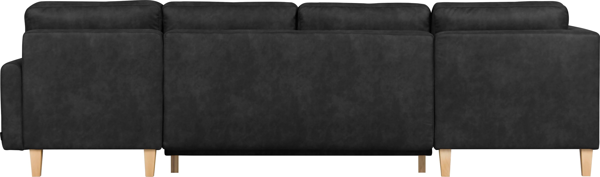 Home affaire Wohnlandschaft »TRIPLO U-Form wahlweise mit Schlaffunktion, B/T/H: 310/192/90 cm«, Schlafsofa, auch mit Bettkasten, Steppung im Rückenkissen