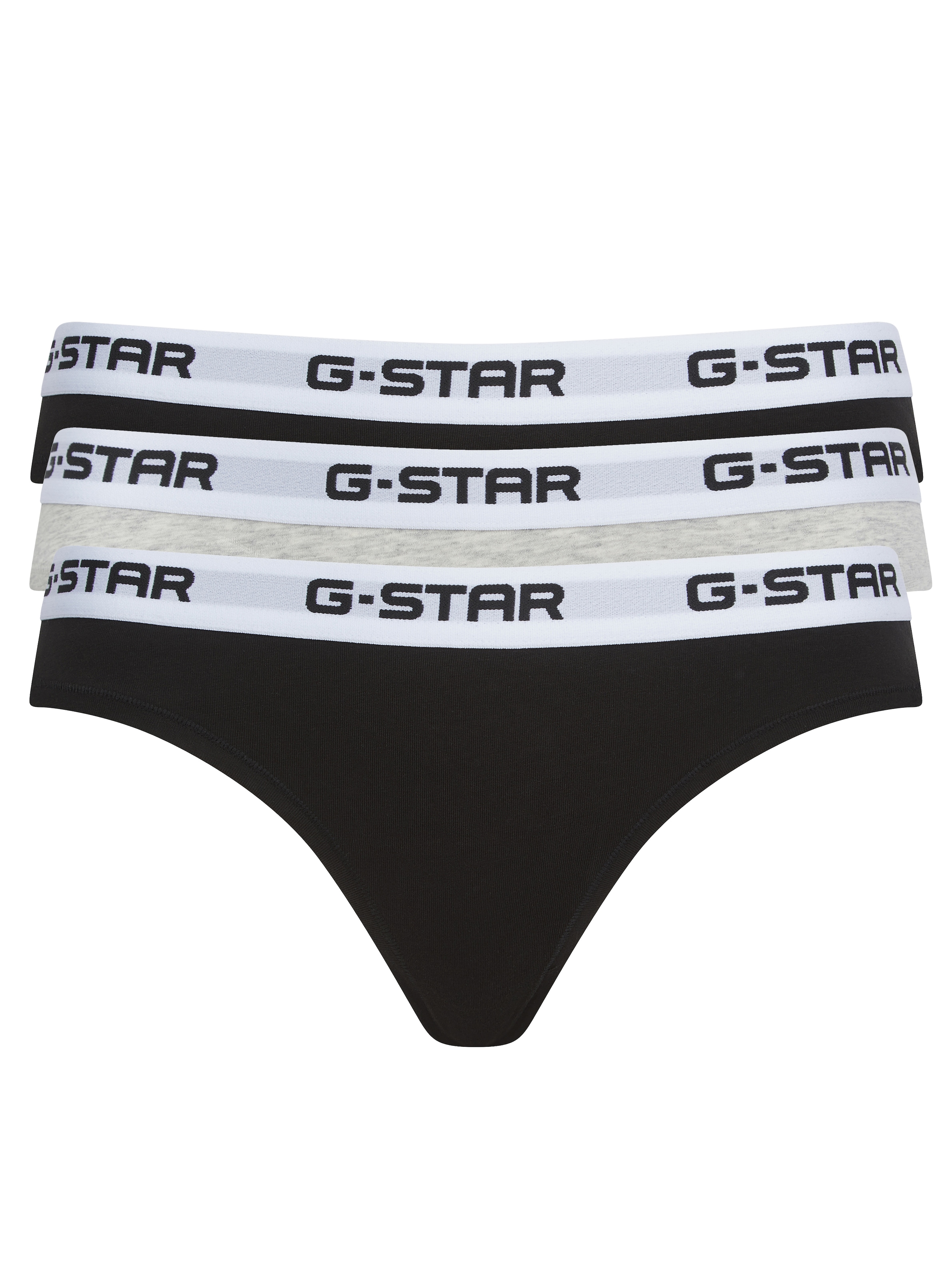 G-STAR Hipster »FLUORITE, 3 PACK HIPSTER BRIEFS« Packung, 3 Stk. mit Logobund