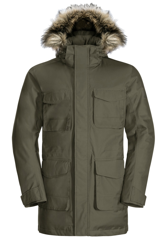 Jack Wolfskin Funktionsparka »WINTERFROST DOWN PARKA M«, mit Kapuze