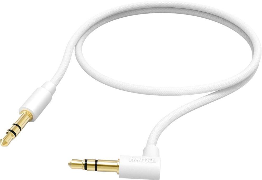 Bild von Hama Audio-Kabel »Verbindungskabel, 3,5-mm-Klinken-Stecker, 0,5 m, Weiß Klinkenkabel«, 3,5-mm-Klinke, 50 cm