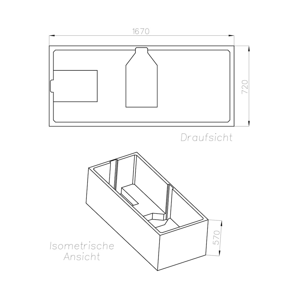 OTTOFOND Badewanne »Set Duobadewanne«, (3 tlg.)