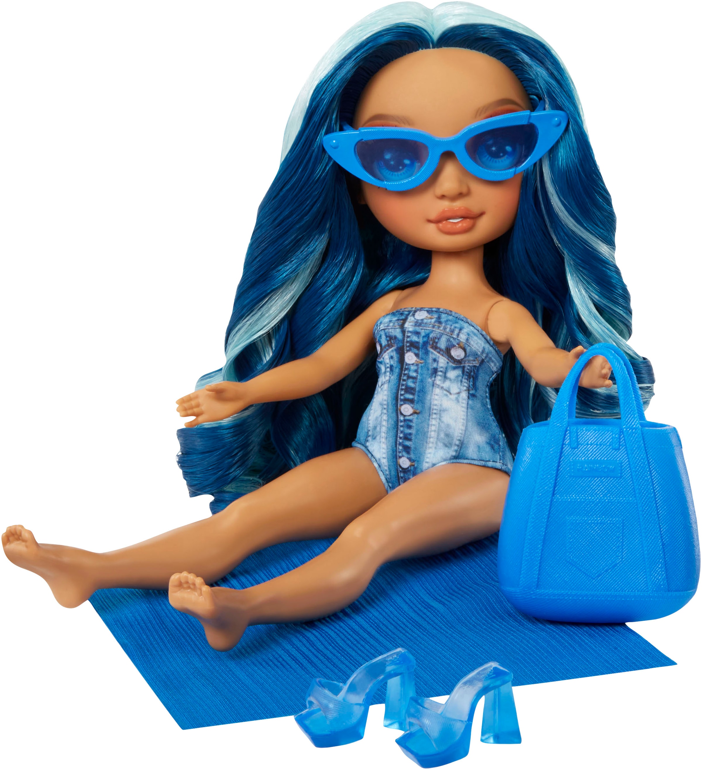 RAINBOW HIGH Anziehpuppe »Rainbow High Swim & Style Fashion Doll- Skyler (Blue)«