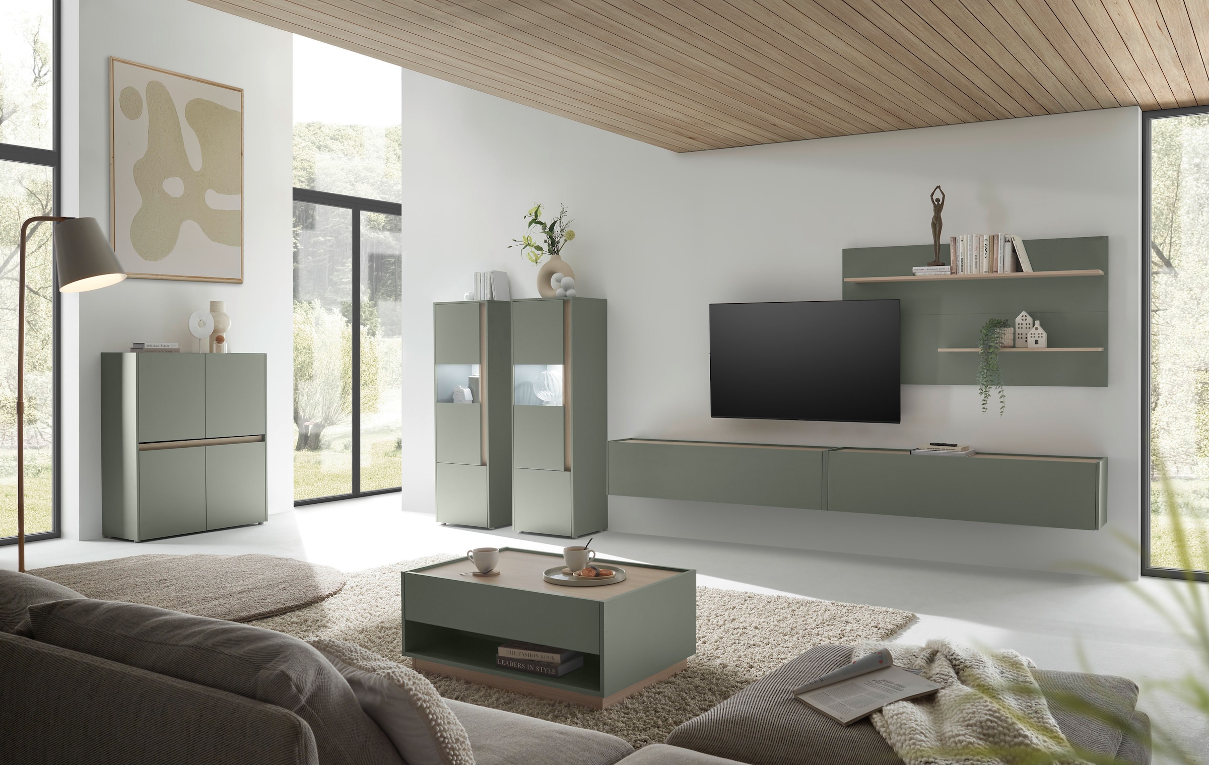 Home affaire Wohnwand »City/Giron, moderne Anbauwand, Komplettset in vielen Farben verfügbar« Set, 3 Stk. tlg.